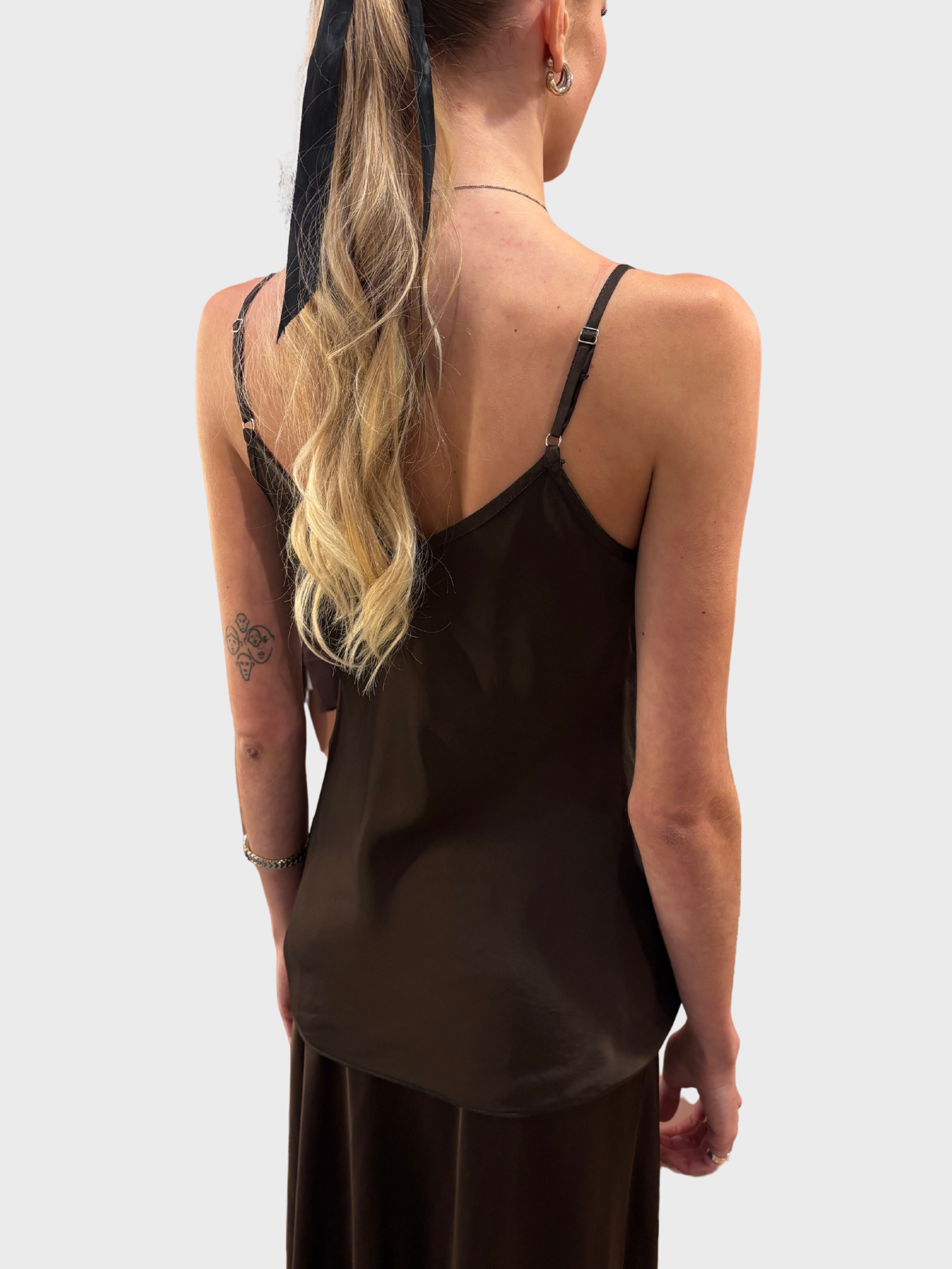 Daniele Fiesoli Viscose Camisole Moka-T-Shirts-West of Woodward Boutique-Vancouver-Canada