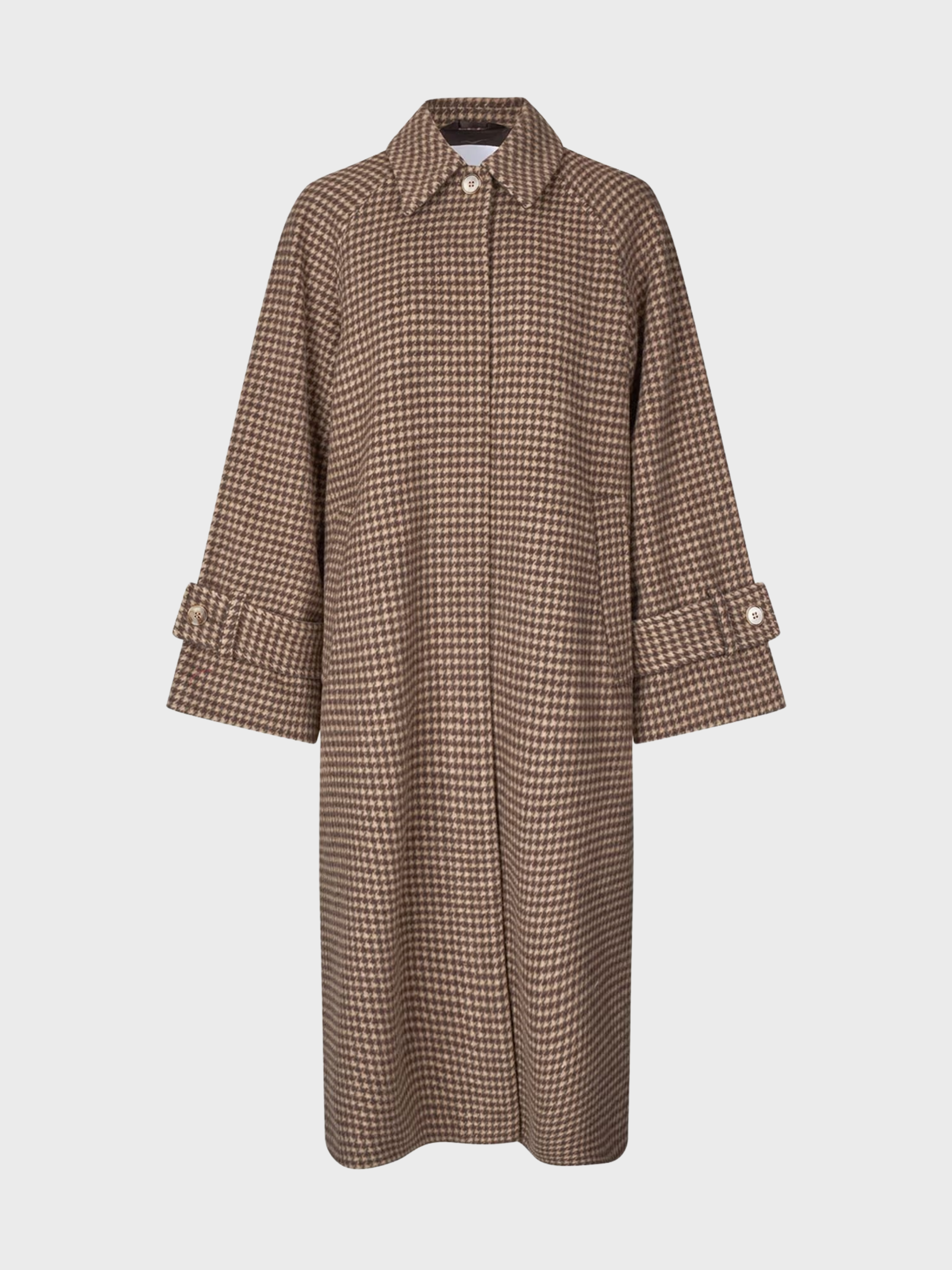 Samsoe Alma Coat Aluminum Check-Coats-West of Woodward Boutique-Vancouver-Canada
