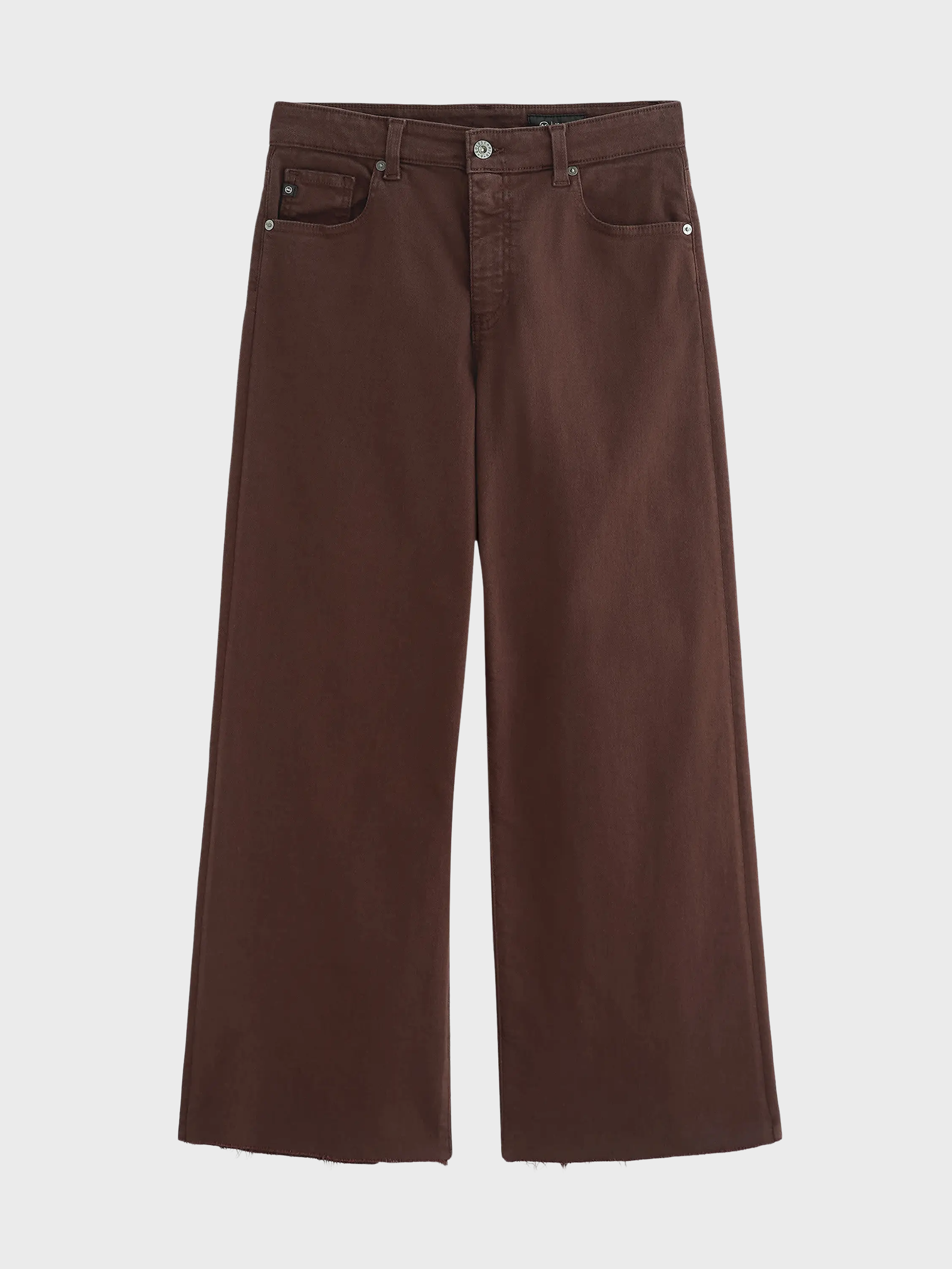 AG Saige Wide Leg Crop Denim Jeans Coffee Bean-Denim-West of Woodward Boutique-Vancouver-Canada