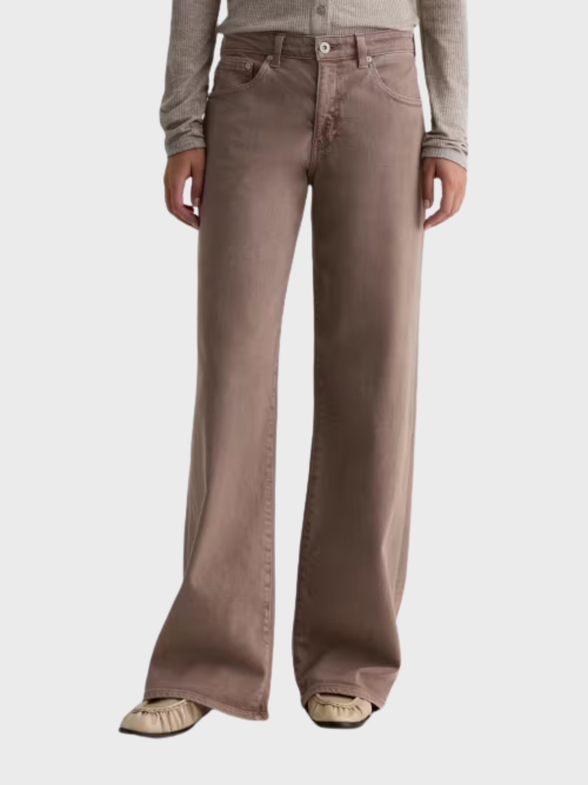 AG Adria Low Rise Denim Jeans Sulfur Taupe Grey-Denim-West of Woodward Boutique-Vancouver-Canada