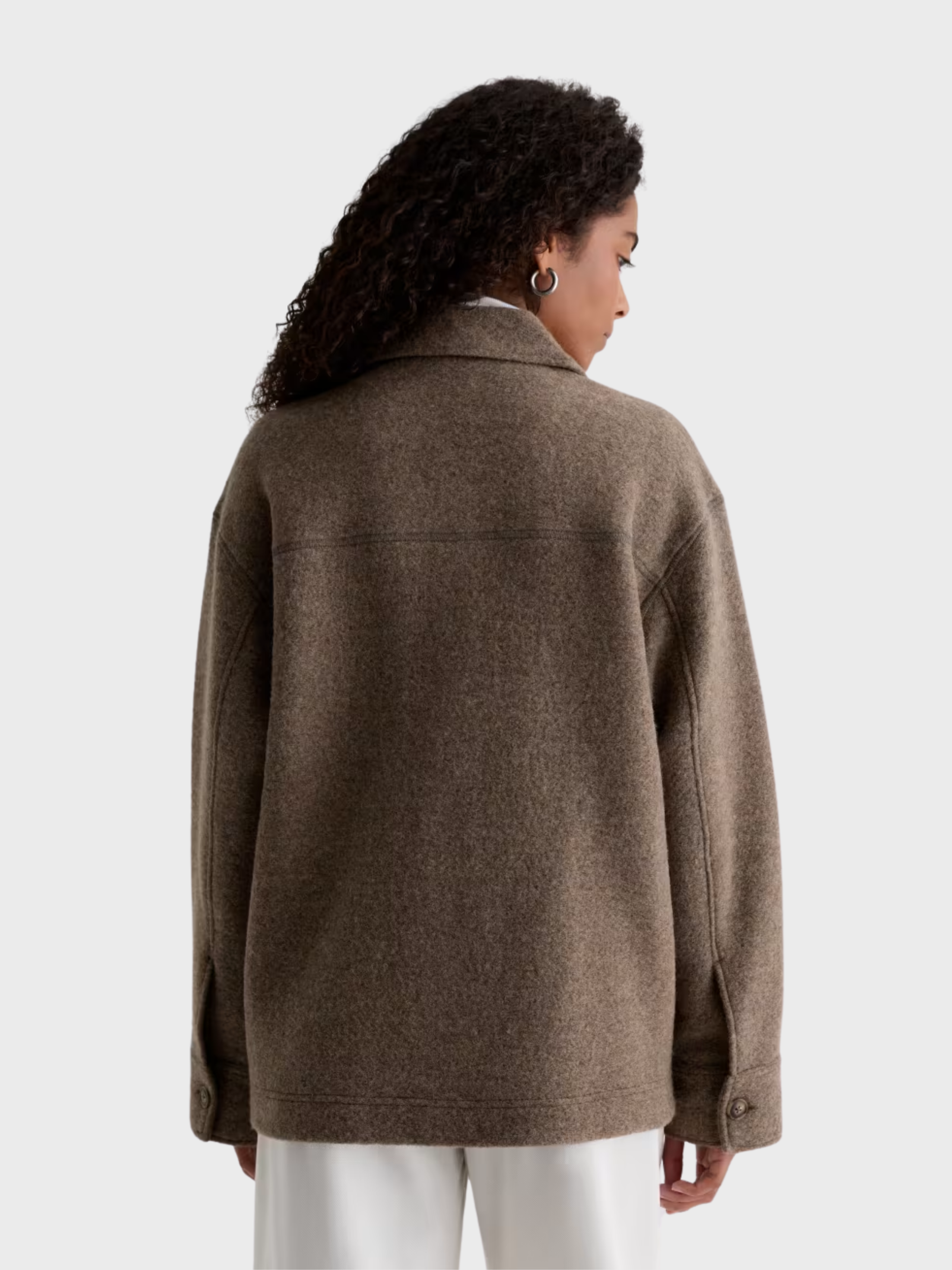 AG Zola Shirt Jacket Melange Stone-Jackets-West of Woodward Boutique-Vancouver-Canada