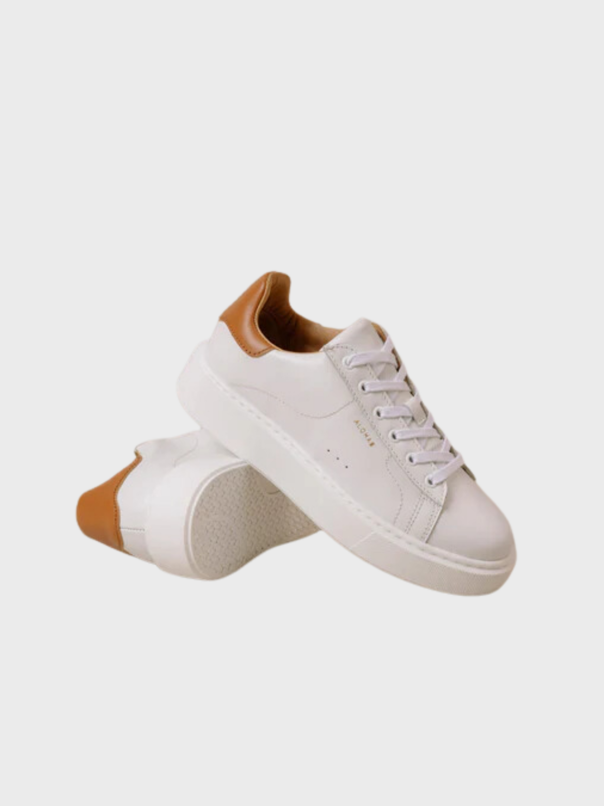 ALOHAS tb.65 Sneakers Bright White Tan-Sneakers-West of Woodward Boutique-Vancouver-Canada