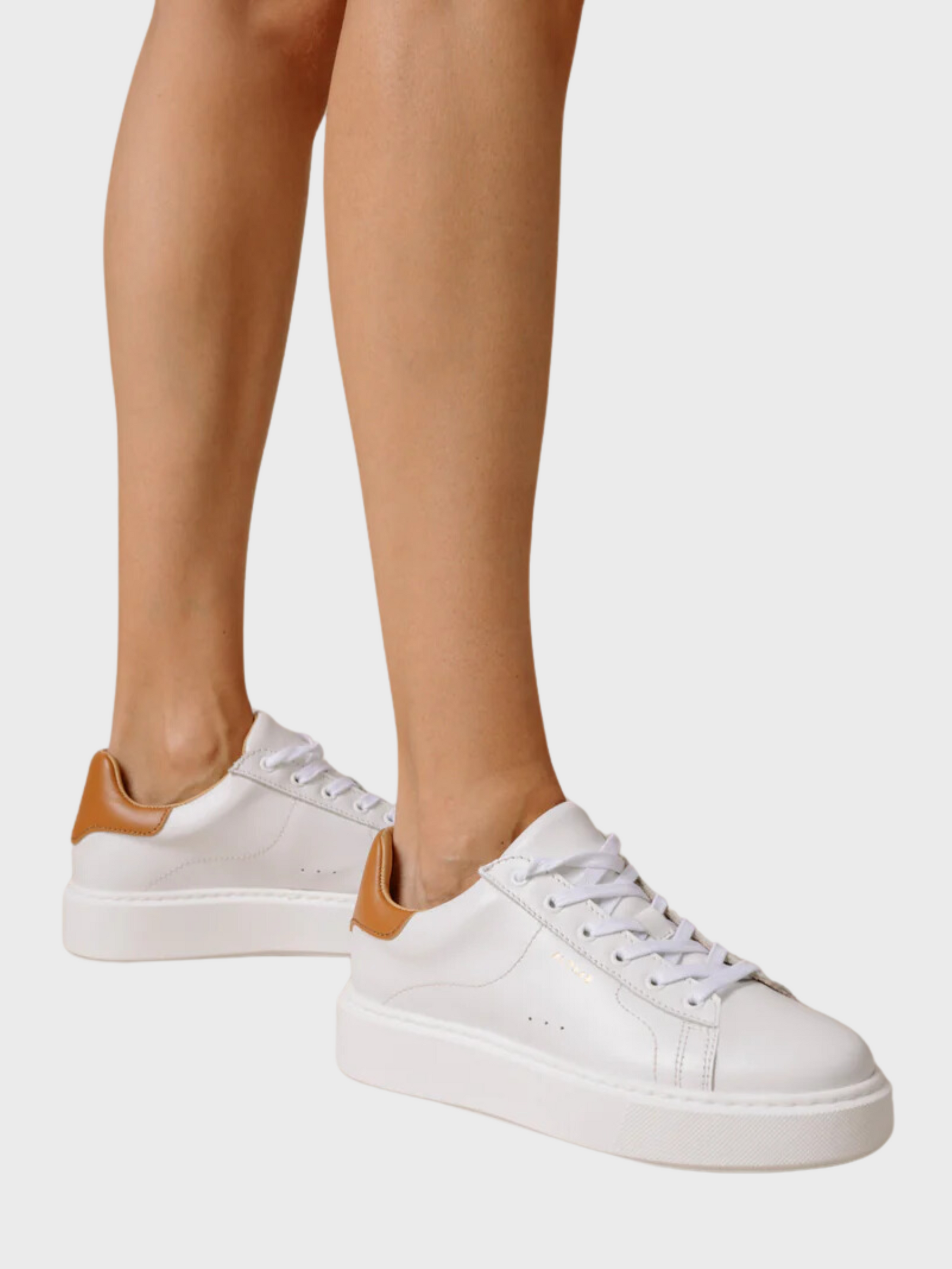 ALOHAS tb.65 Sneakers Bright White Tan-Sneakers-36-West of Woodward Boutique-Vancouver-Canada