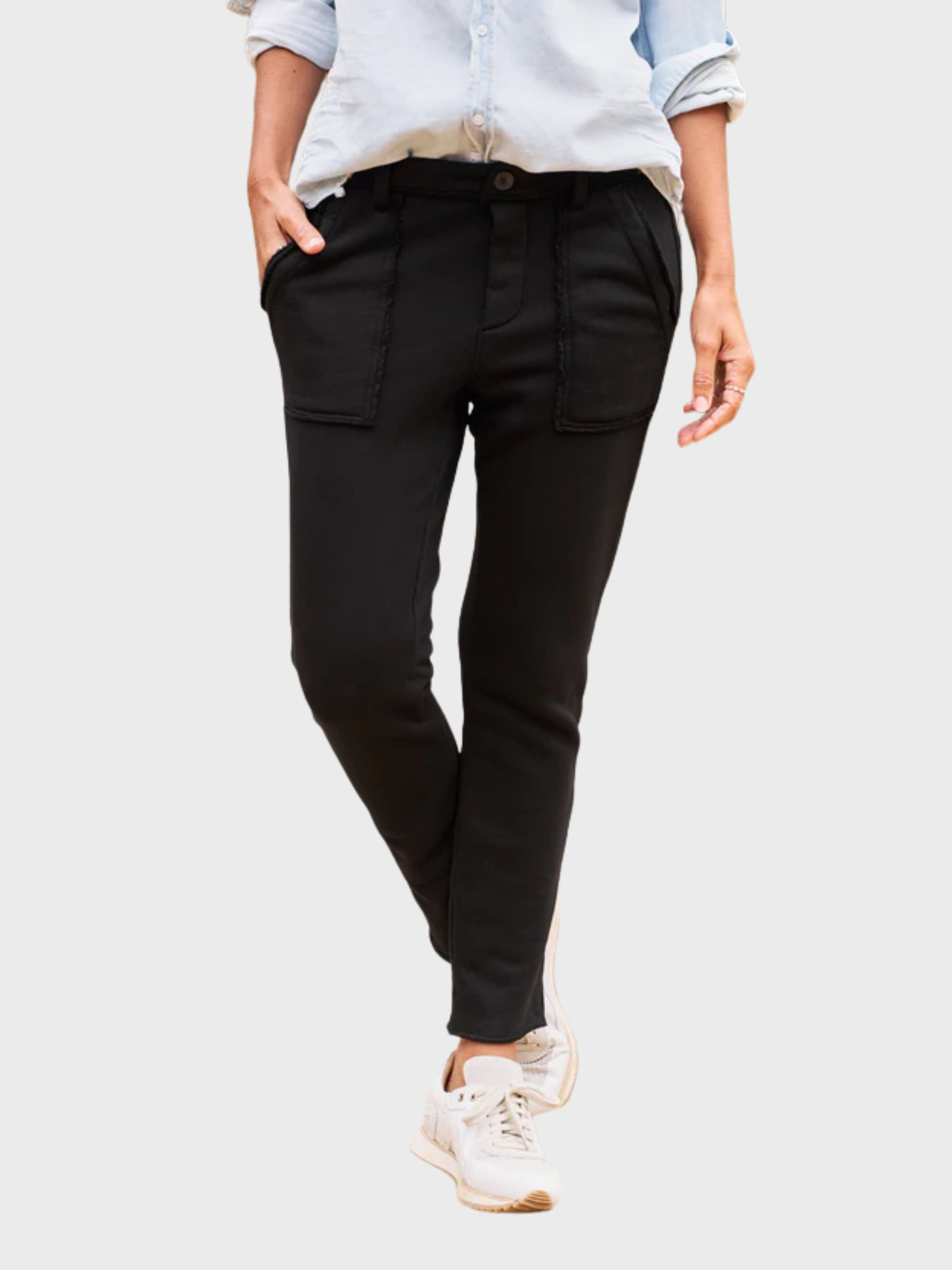 Frank & Eileen Blackrock Utility Sweatpant Black-Sweatshirts-West of Woodward Boutique-Vancouver-Canada