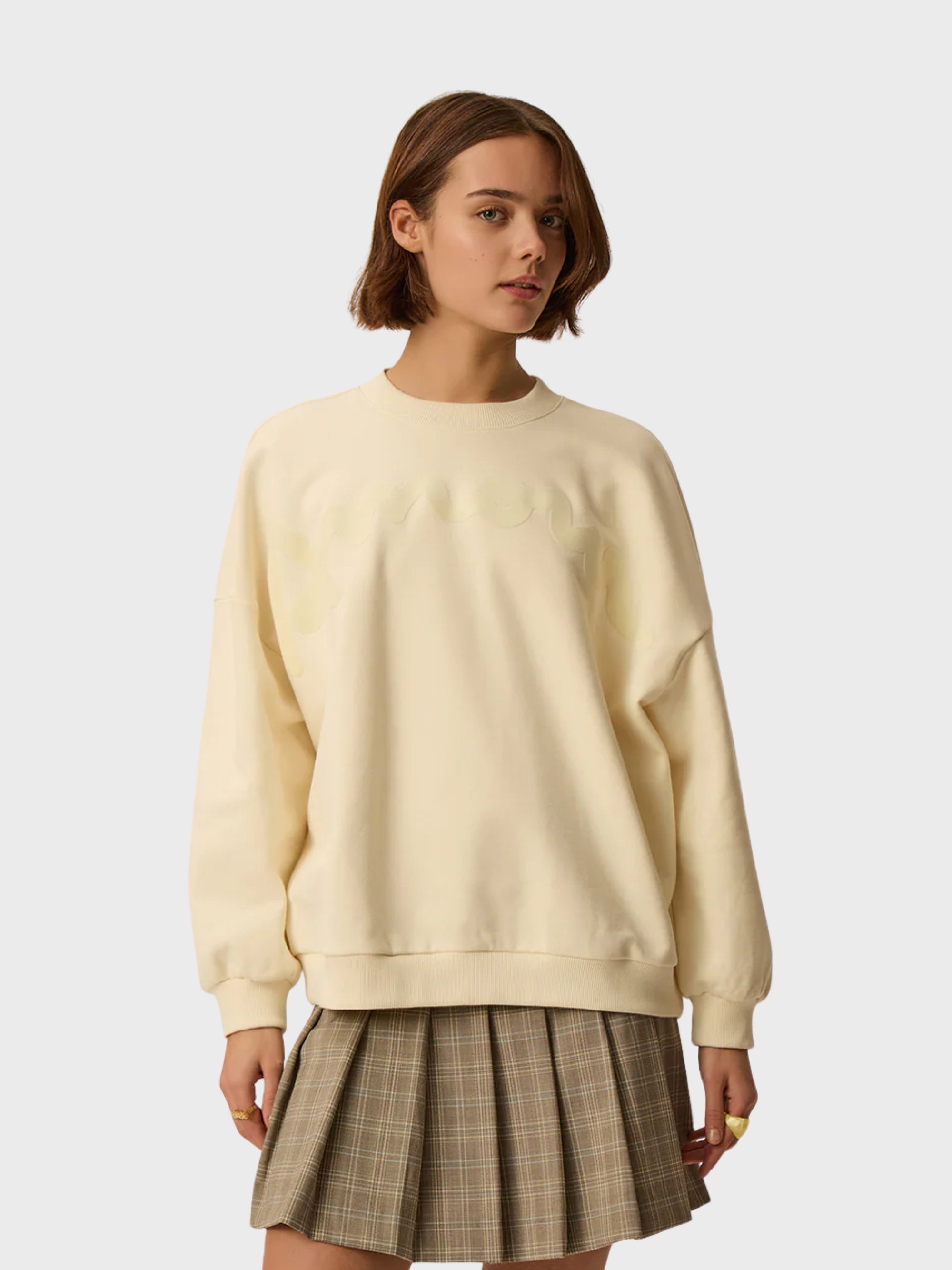 Des Petits Hauts June Sweatshirt Creme-Sweatshirts-West of Woodward Boutique-Vancouver-Canada