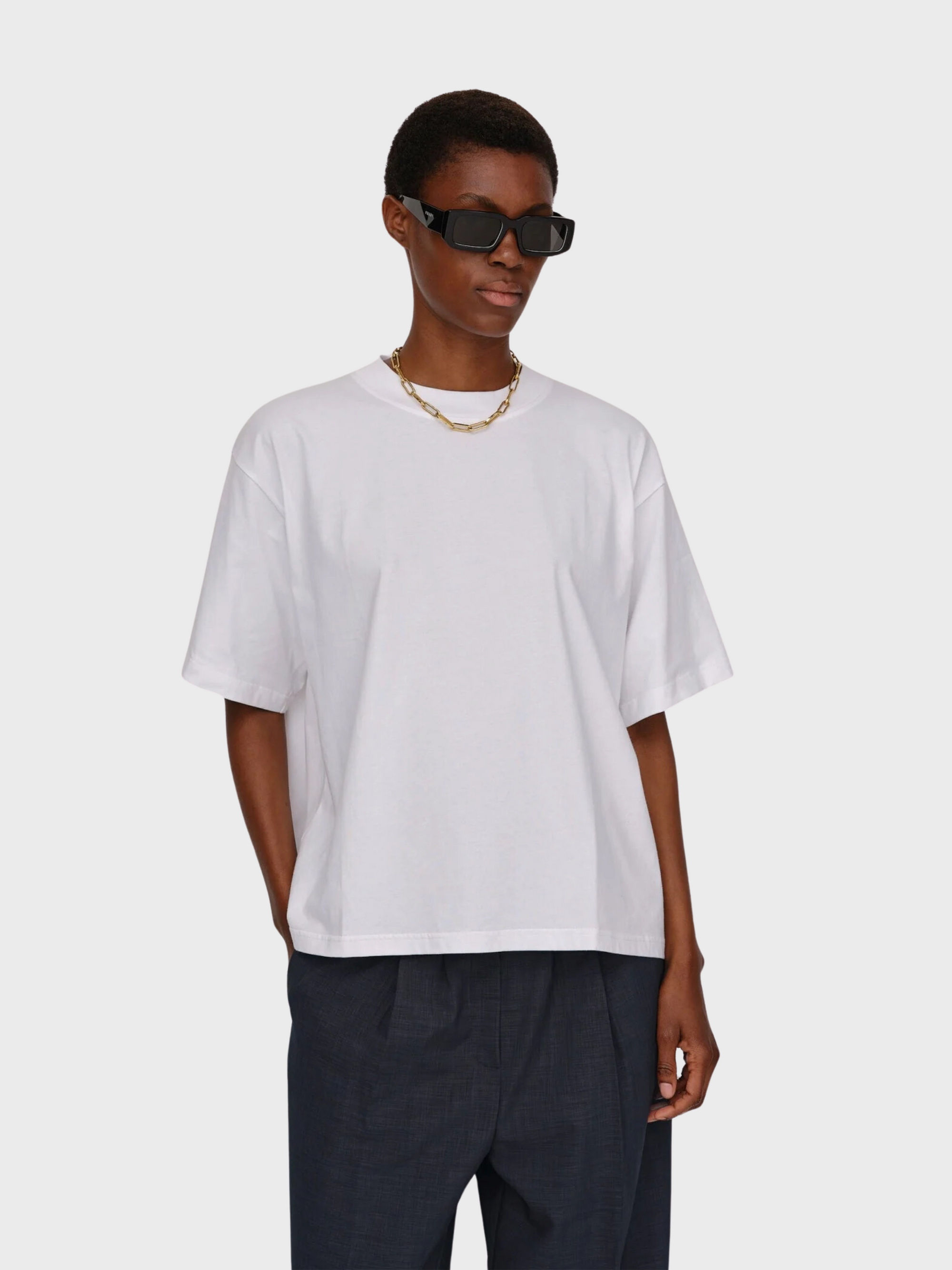 Herskind Larsson T-Shirt White-T-Shirts-XXS-West of Woodward Boutique-Vancouver-Canada
