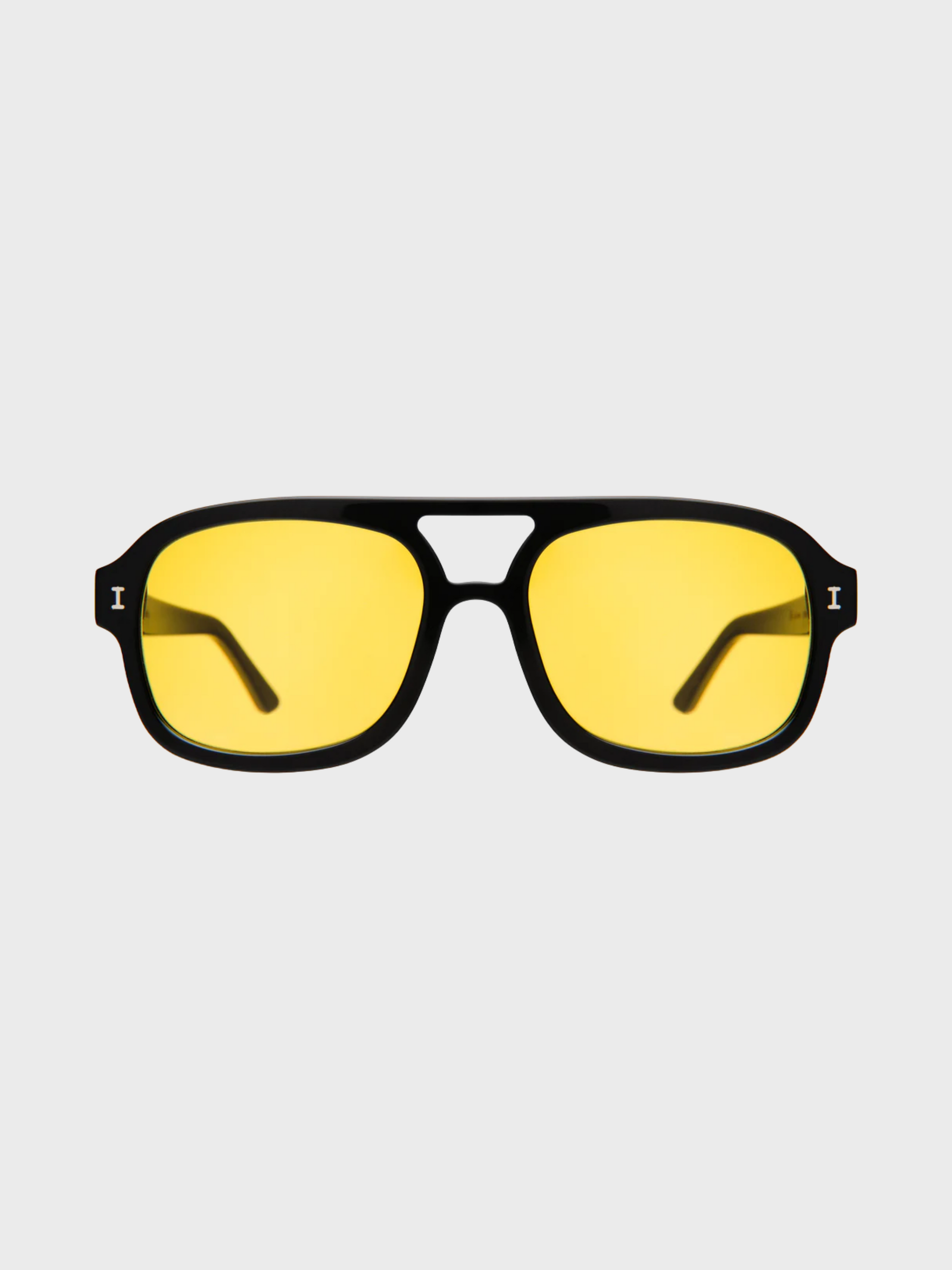 Illesteva Memphis Black Sunglasses Honey See Through Lense-Accessories-West of Woodward Boutique-Vancouver-Canada