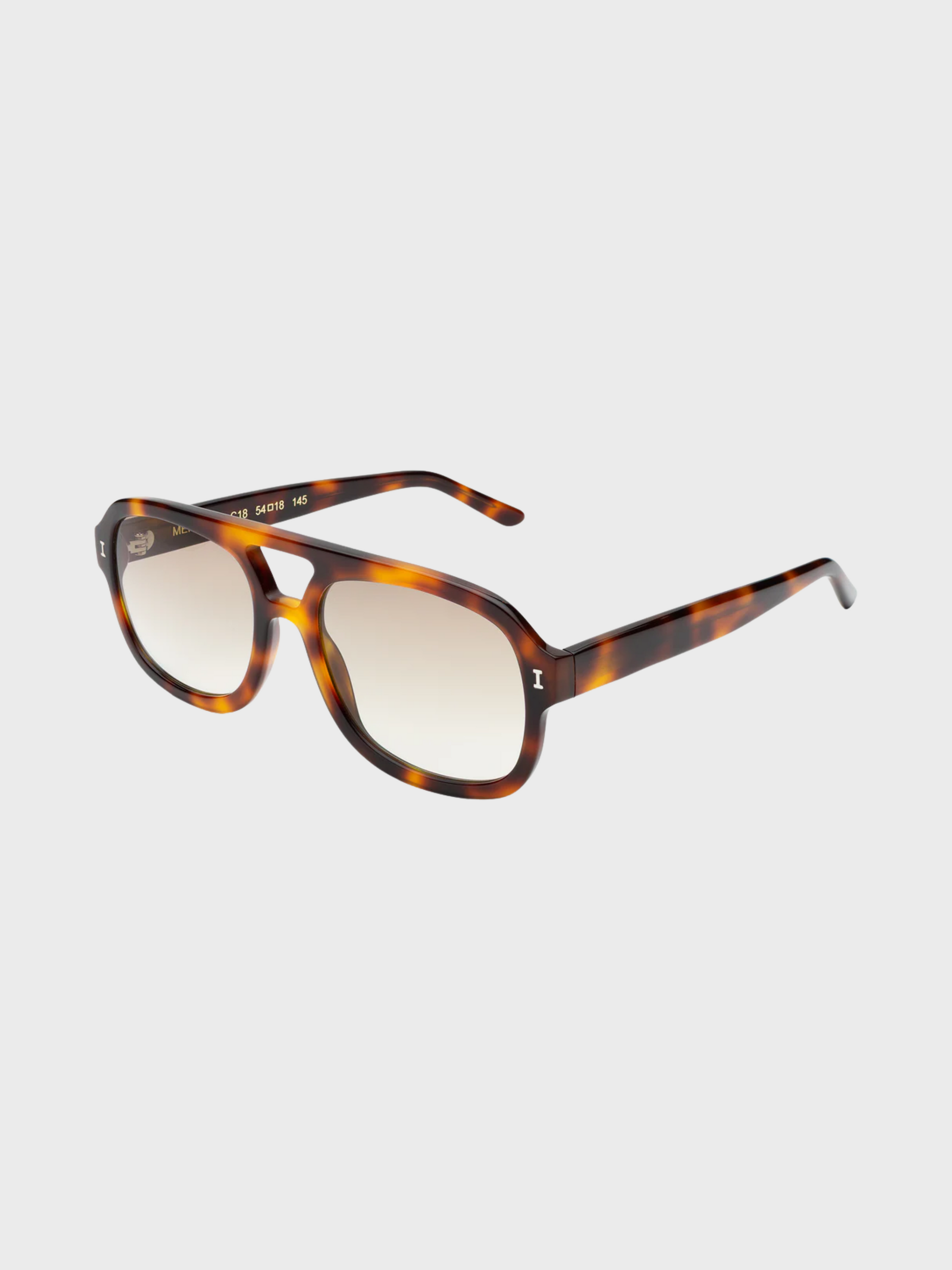 Illesteva Memphis Havana Sunglasses Taupe Gradient Lense-Accessories-West of Woodward Boutique-Vancouver-Canada