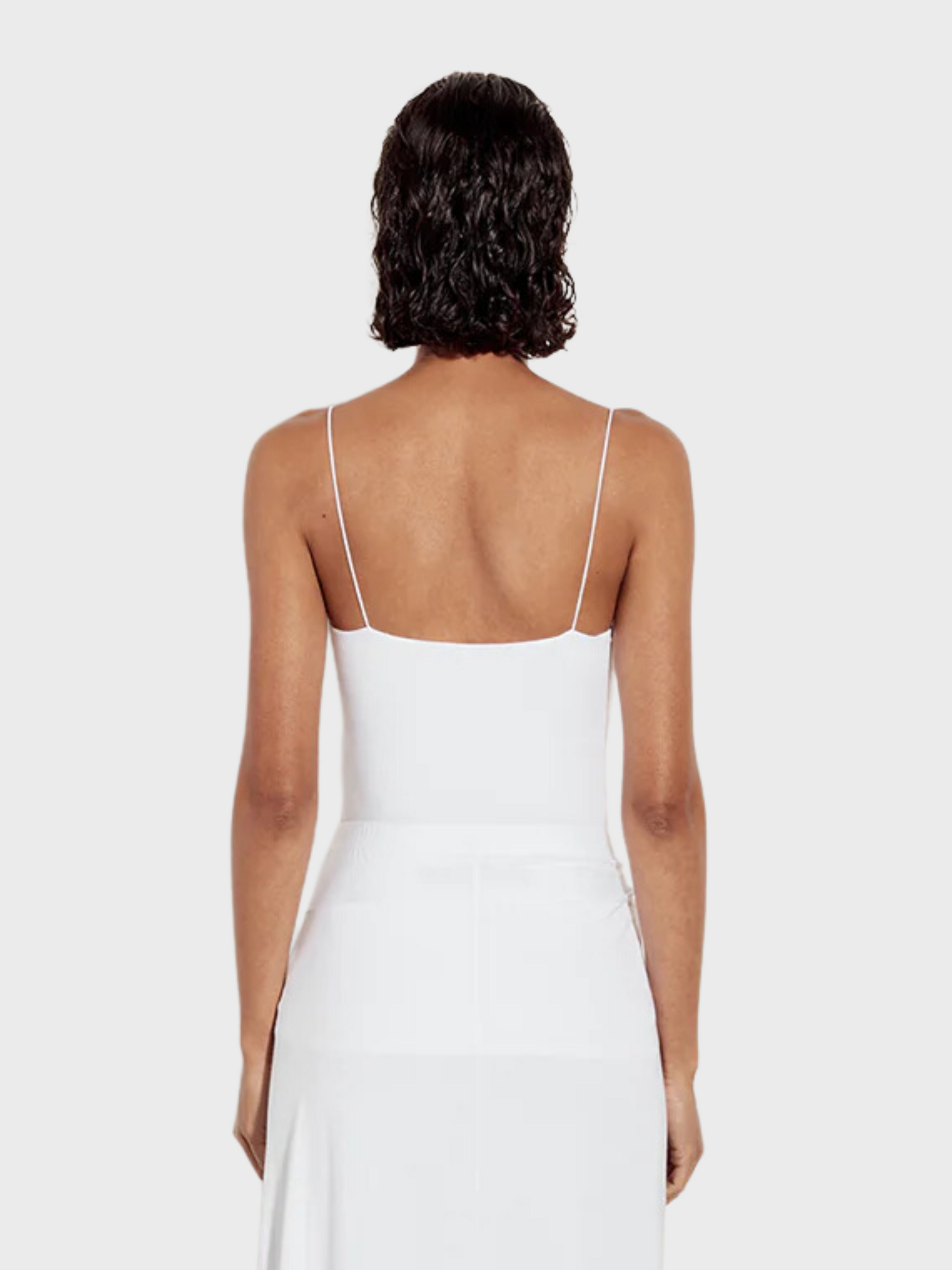 Enza Costa Supima Cotton Essential Strappy Tank White-T-Shirts-West of Woodward Boutique-Vancouver-Canada