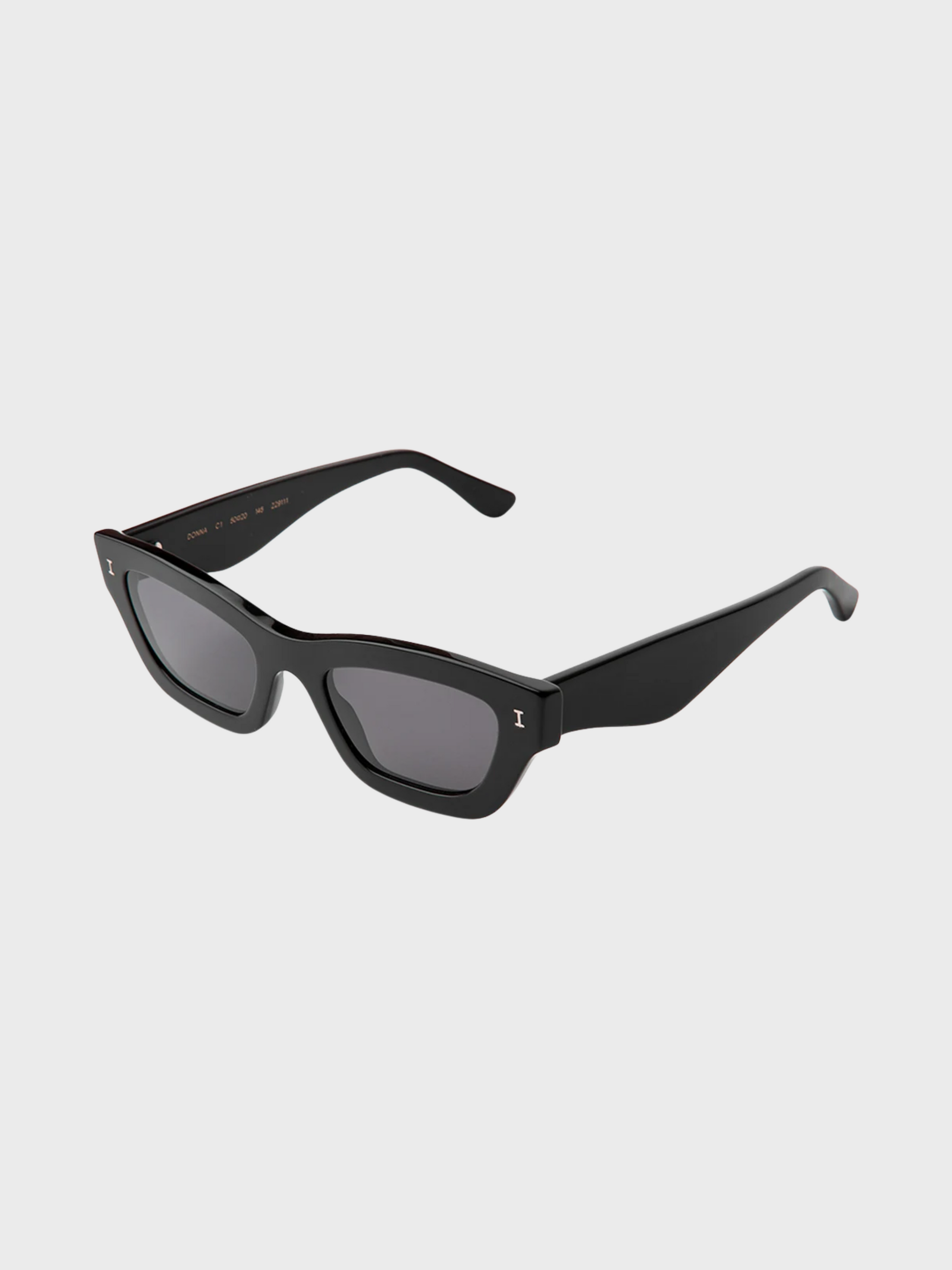 Illesteva Donna Black Sunglasses Grey Lense-Accessories-West of Woodward Boutique-Vancouver-Canada