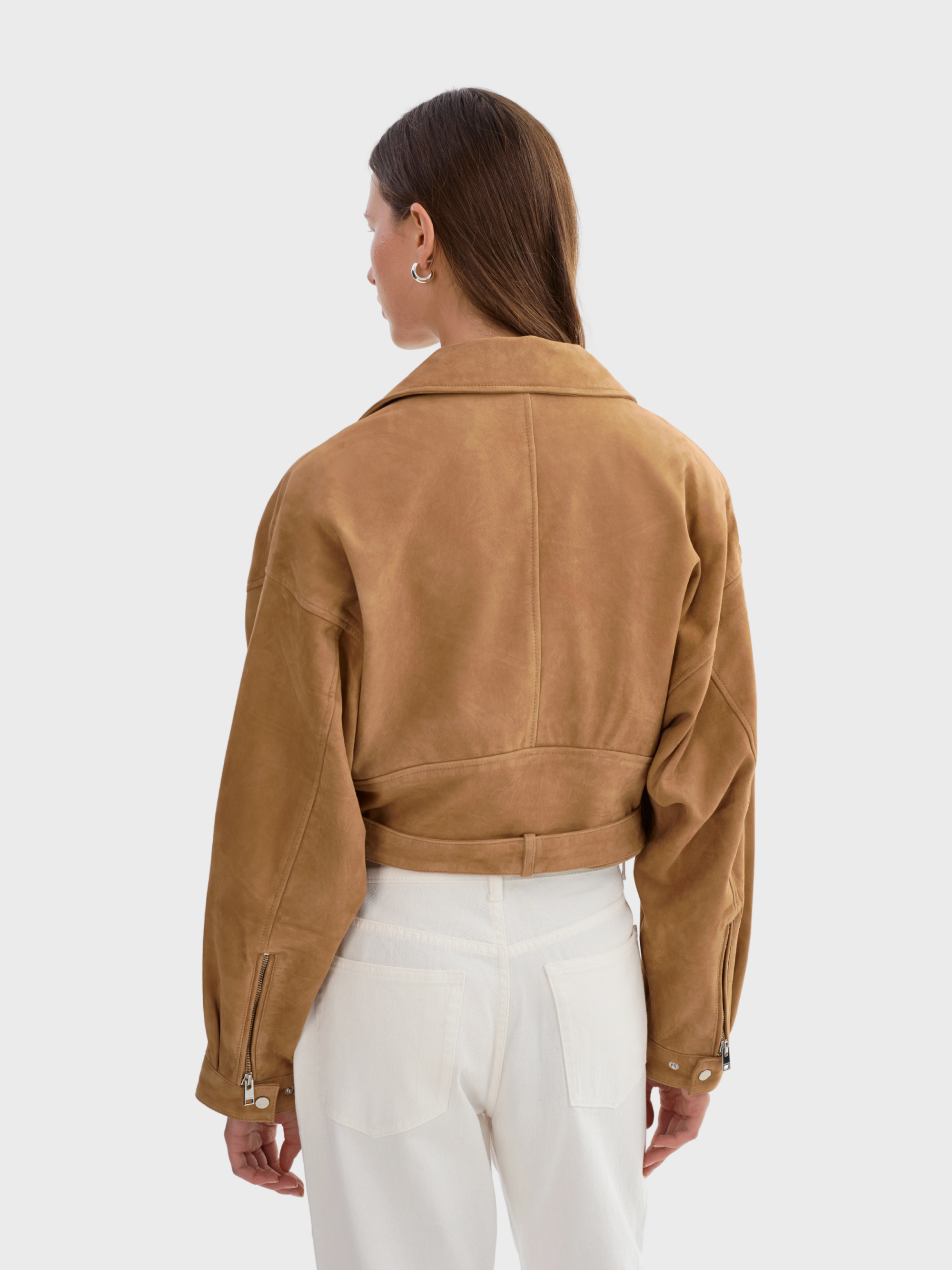 Lamarque Dylan Suede Jacket Latte-Jackets-West of Woodward Boutique-Vancouver-Canada