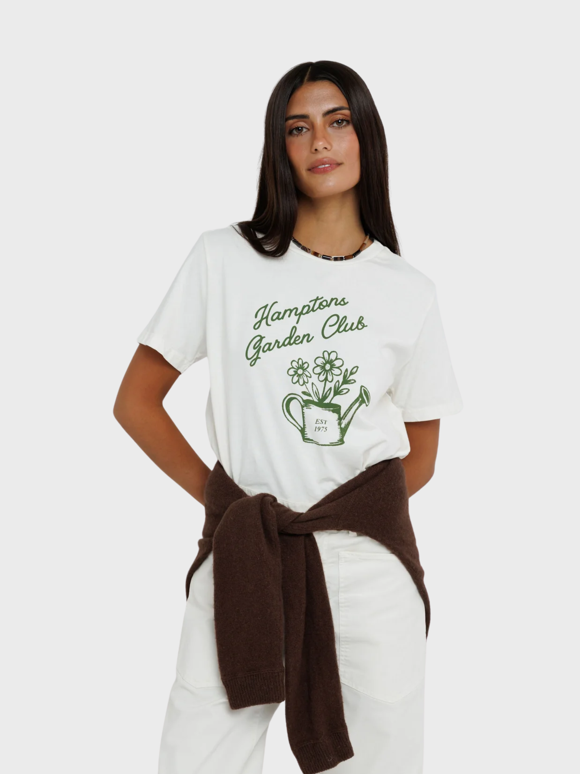 Sunny Somewhere Hampton Garden Club Everyday Tee Off White-T-Shirts-West of Woodward Boutique-Vancouver-Canada