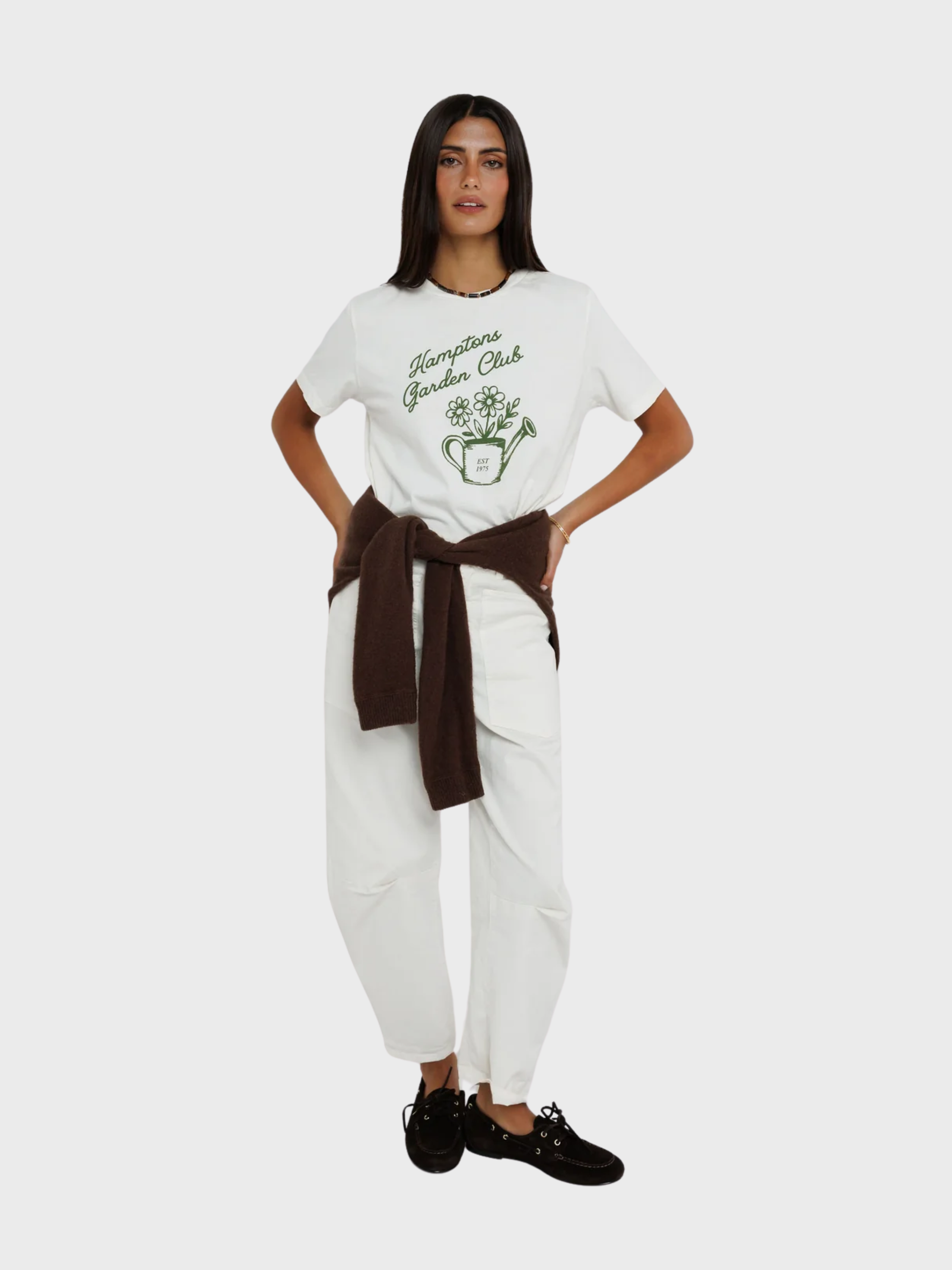 Sunny Somewhere Hampton Garden Club Everyday Tee Off White-T-Shirts-West of Woodward Boutique-Vancouver-Canada