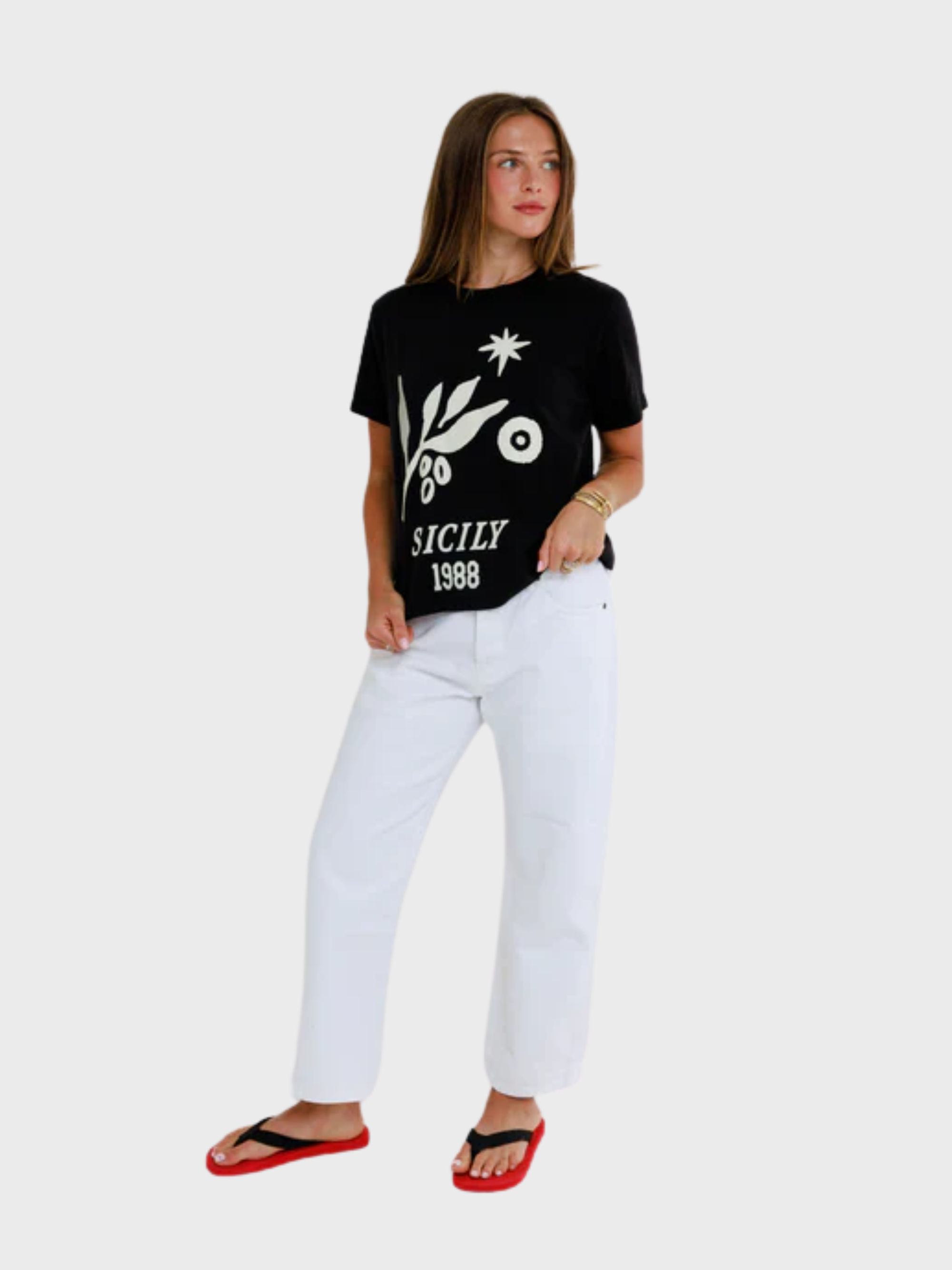 Sunny Somewhere Sicily 1988 Tee Vintage Black-T-Shirts-West of Woodward Boutique-Vancouver-Canada