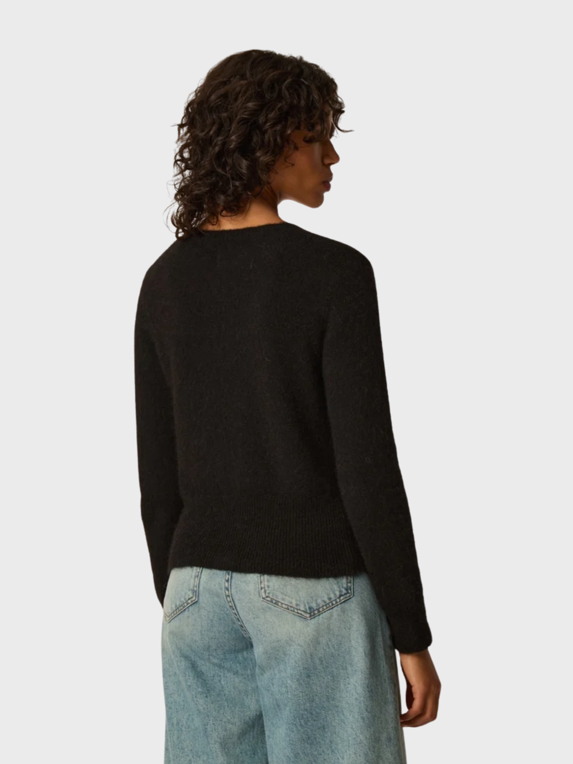 Des Petits Hauts Betty Cardigan Sweater Noir-Sweaters-West of Woodward Boutique-Vancouver-Canada