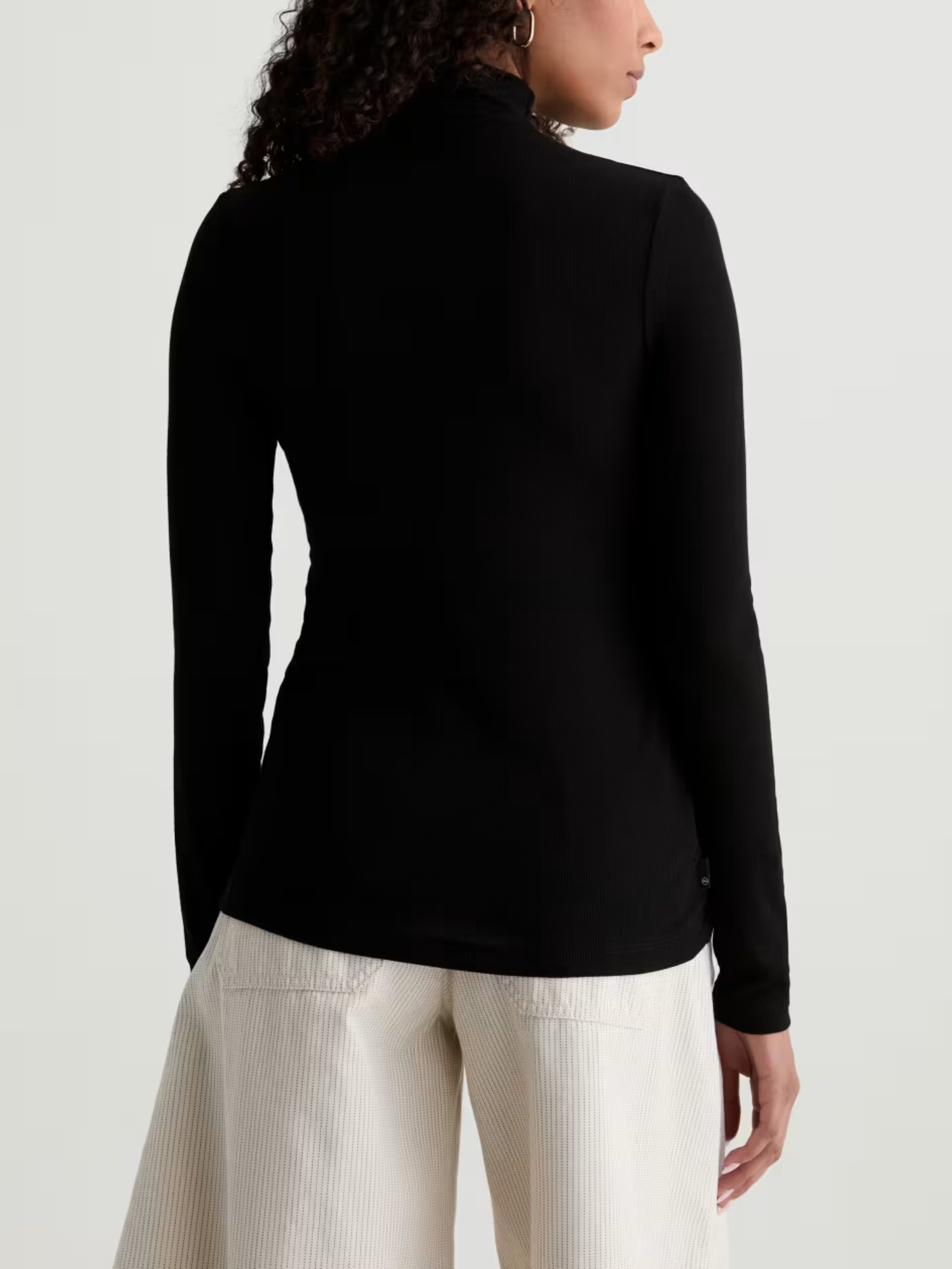 AG Chels Turtleneck Super Black-T-Shirts-West of Woodward Boutique-Vancouver-Canada