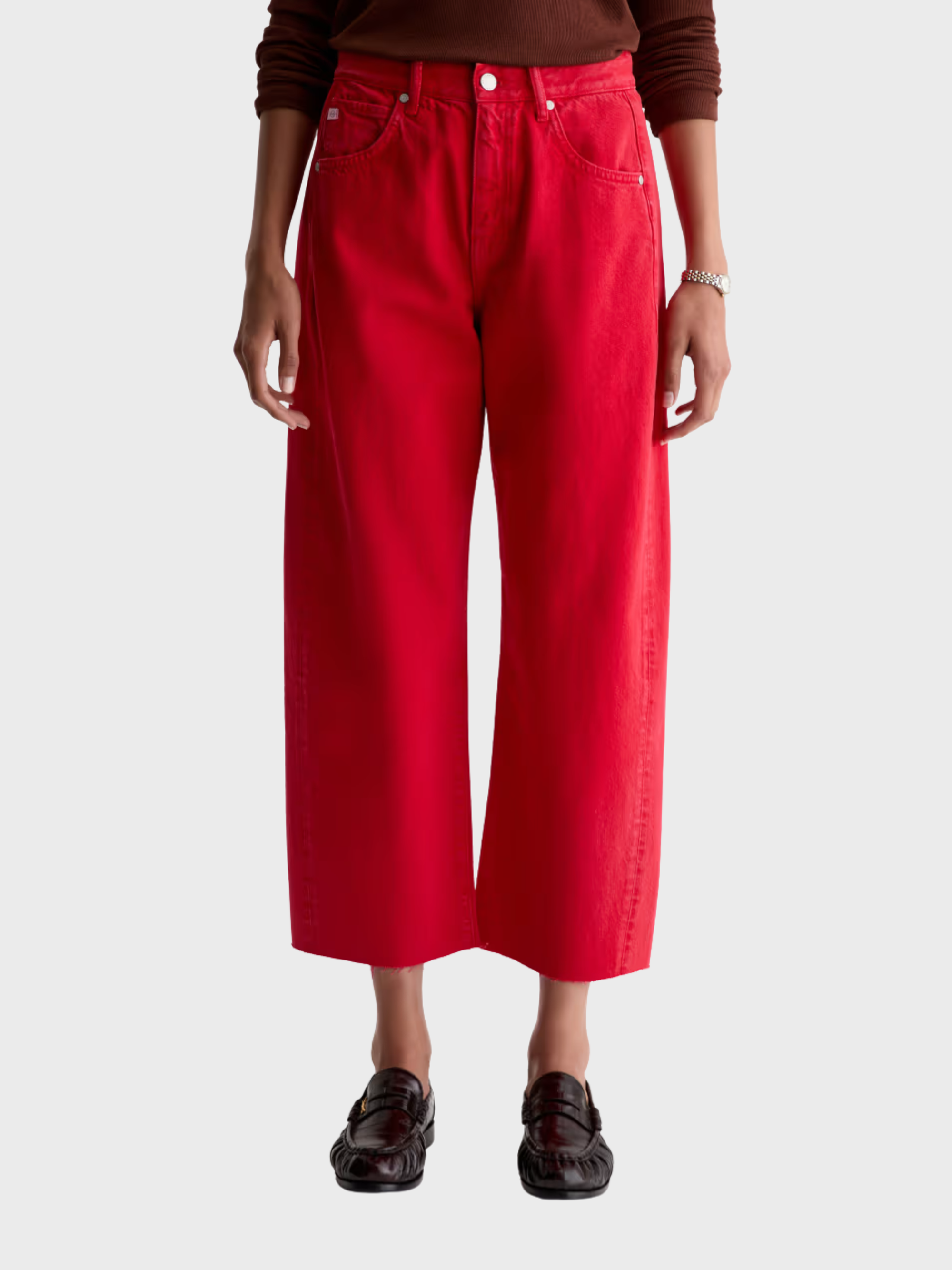 AG Hattie Crop Denim Jeans Recording Red-Denim-West of Woodward Boutique-Vancouver-Canada
