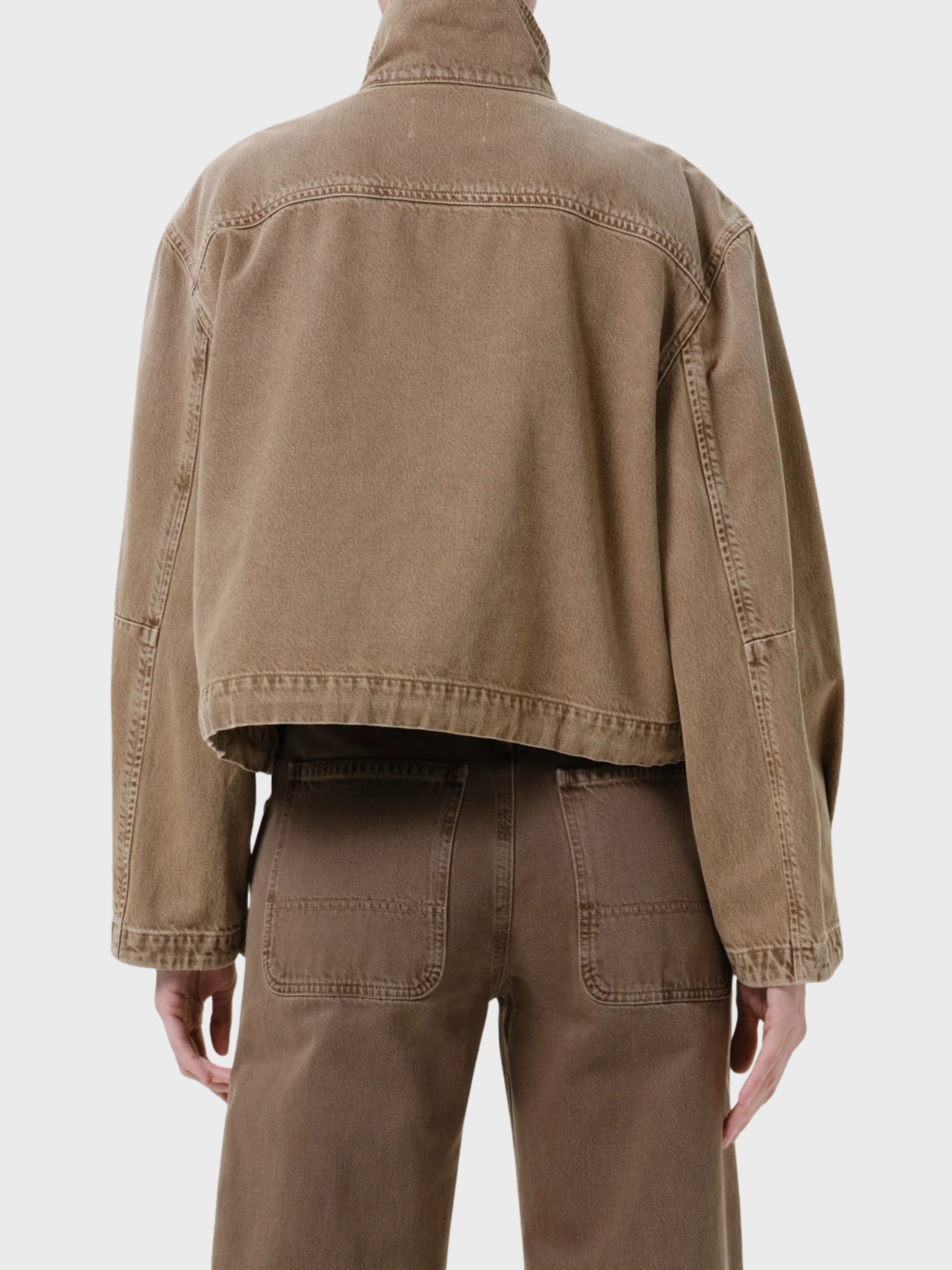 Citizens of Humanity Funnel Collar Barn Jacket Tan-Jackets-West of Woodward Boutique-Vancouver-Canada
