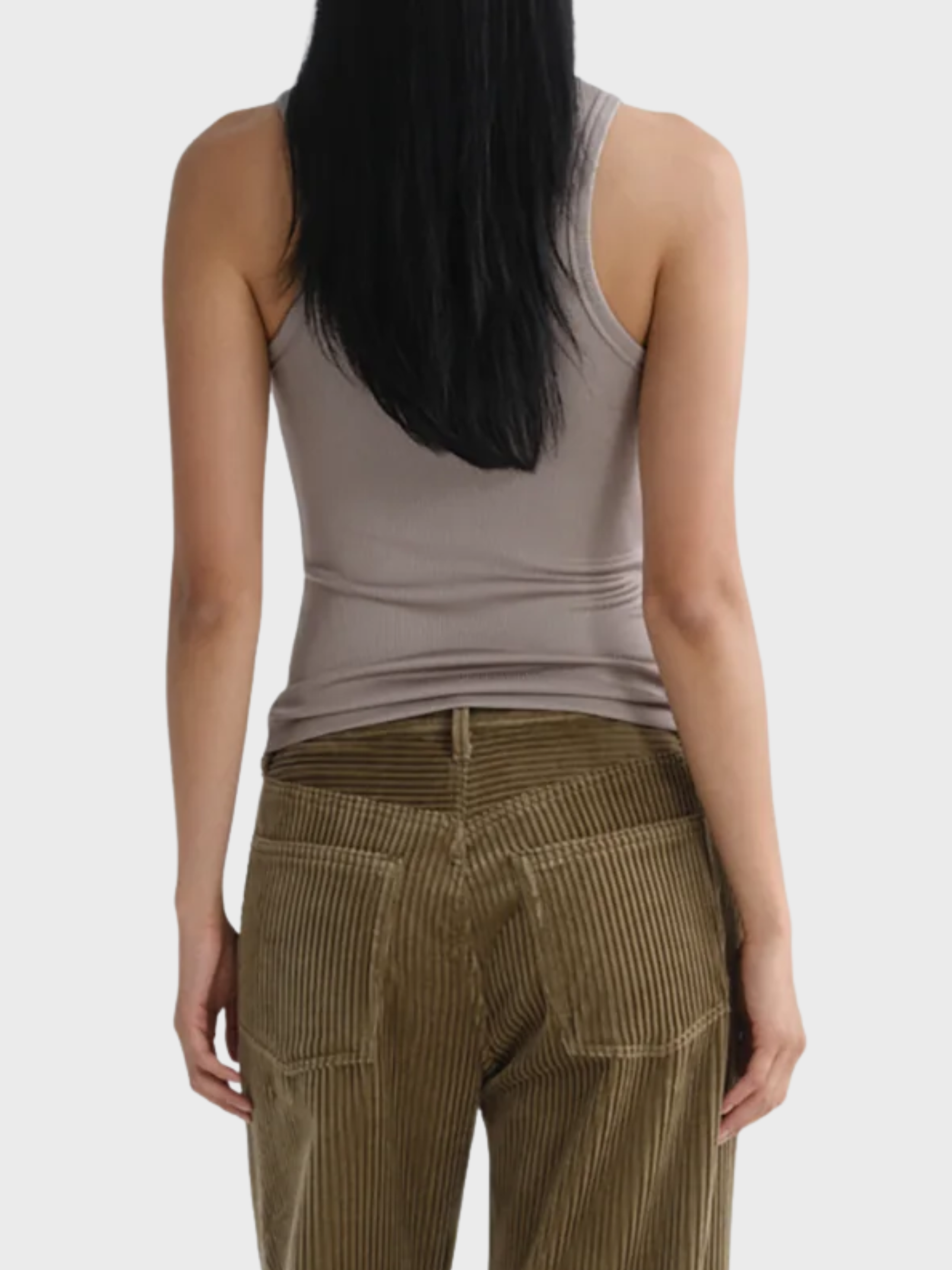 Agolde Andre Tank Taupe-T-Shirts-West of Woodward Boutique-Vancouver-Canada