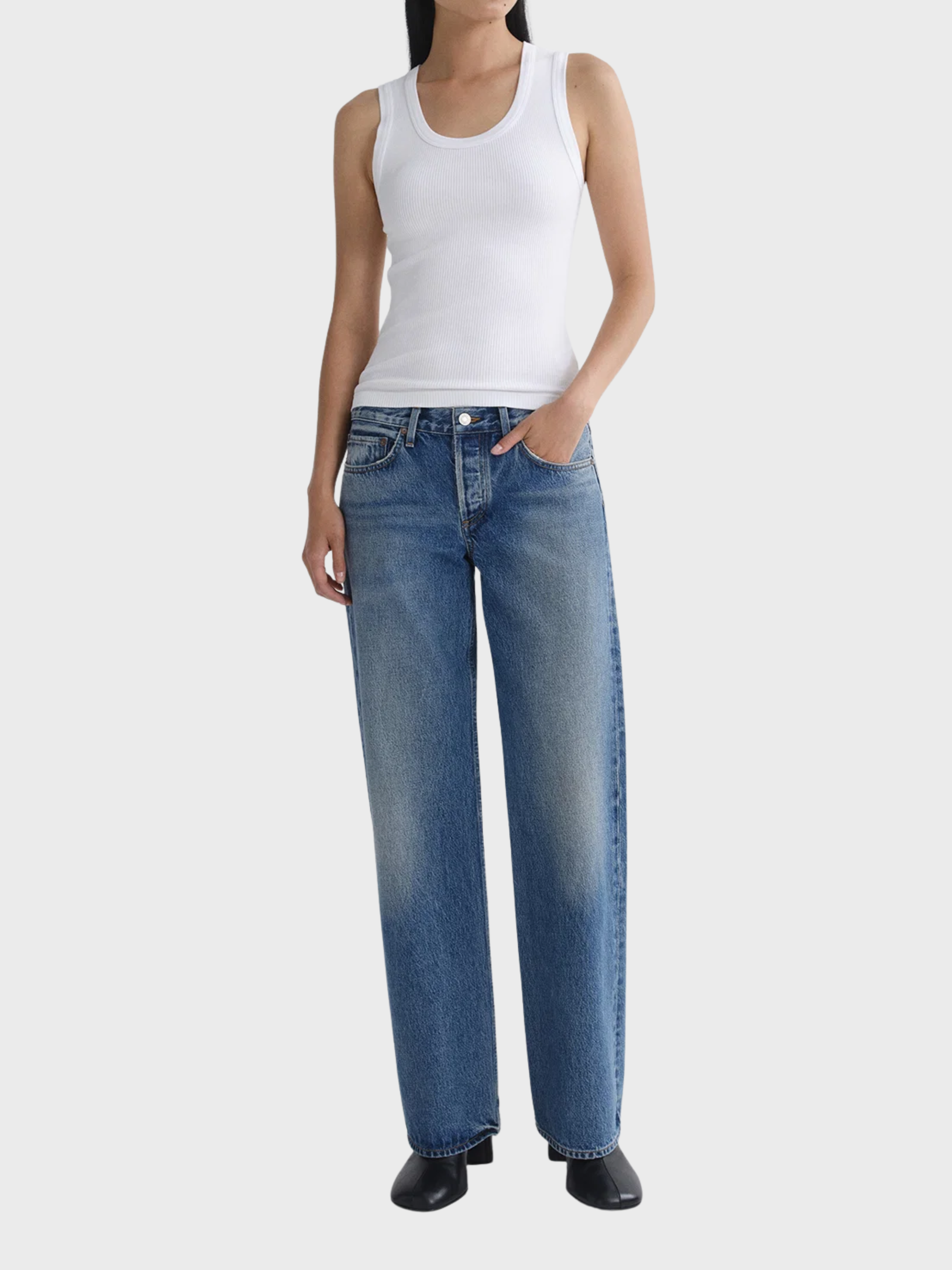 Agolde Low Rise Loose Denim Jeans Liberty-Denim-West of Woodward Boutique-Vancouver-Canada