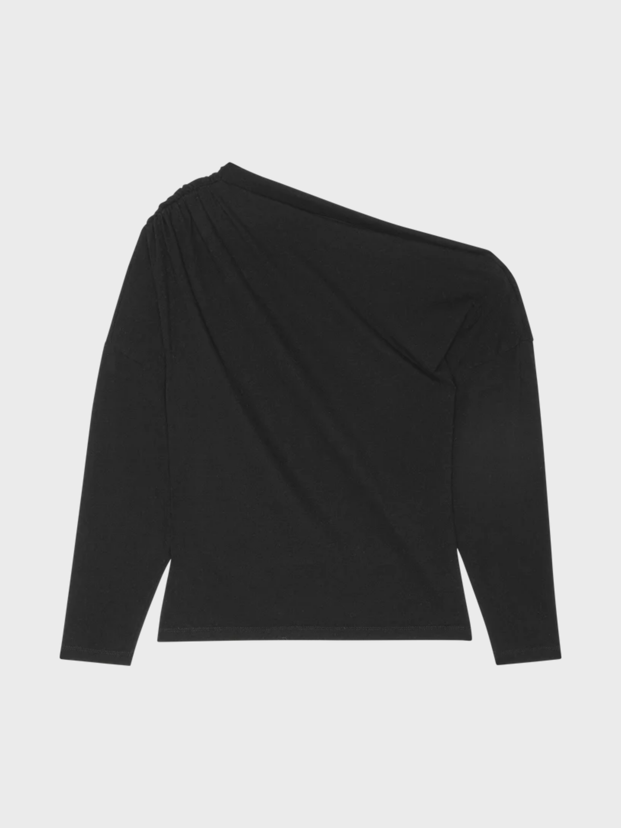 Nation Pietra Off Shoulder Top Jet Black-T-Shirts-West of Woodward Boutique-Vancouver-Canada