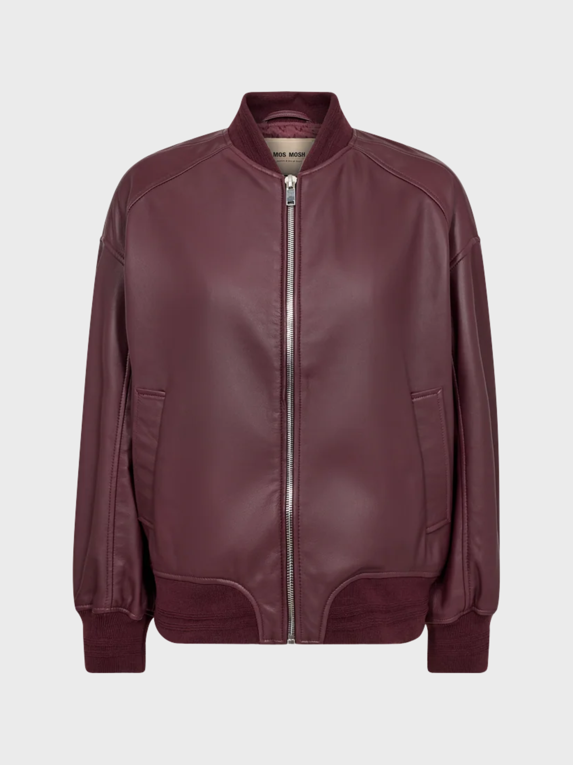Mos Mosh Ruby Leather Bomber Port Royale-Jackets-West of Woodward Boutique-Vancouver-Canada