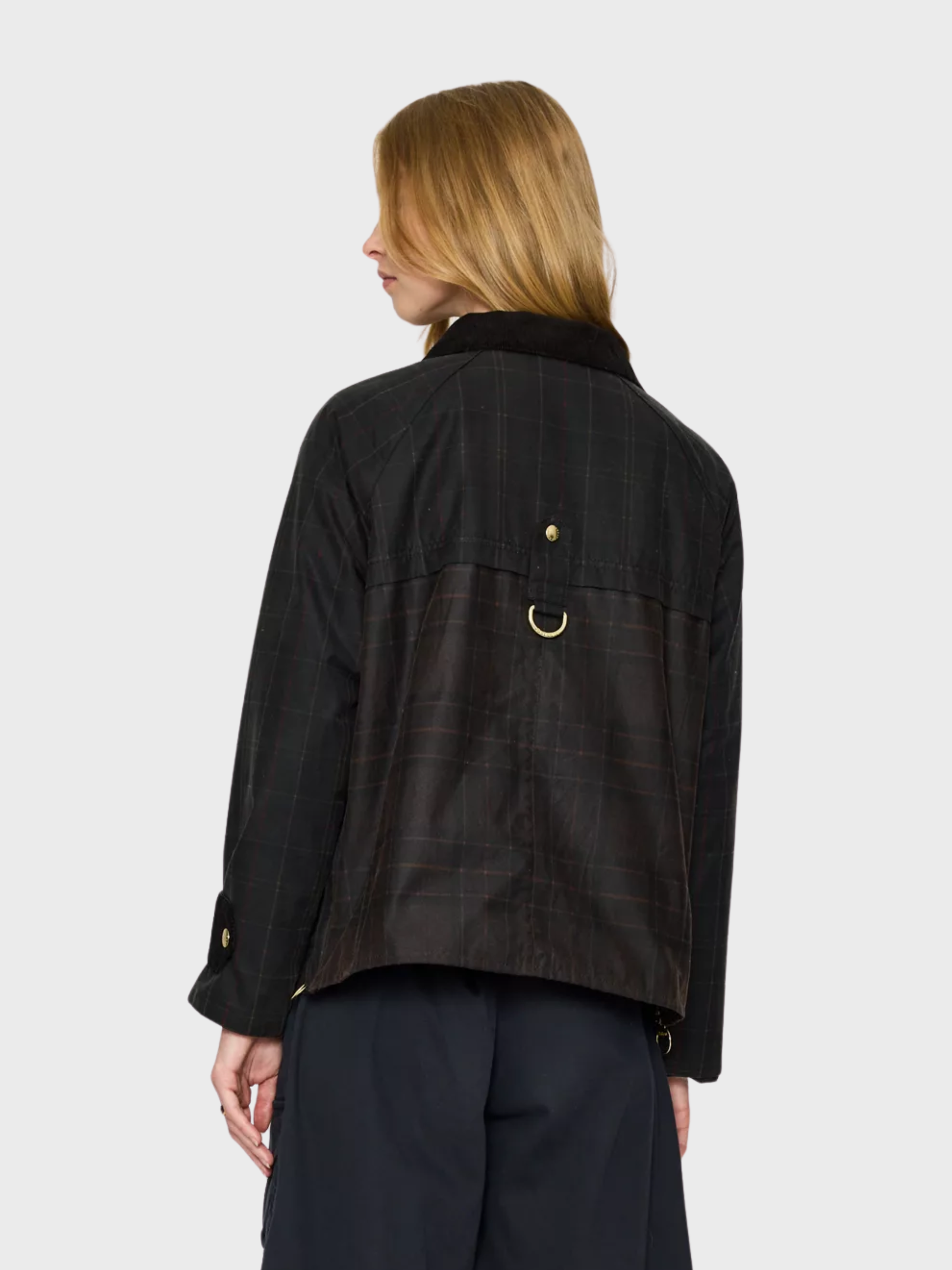Barbour Hazelwood Wax Jacket Beech Fern Mixed Tartan-Coats-West of Woodward Boutique-Vancouver-Canada