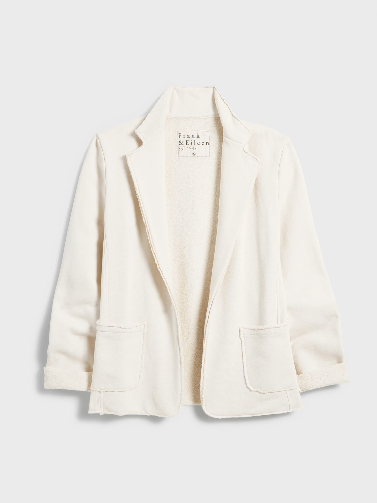 Frank & Eileen Dublin Sweatshirt Blazer Vintage White-Sweatshirts-West of Woodward Boutique-Vancouver-Canada