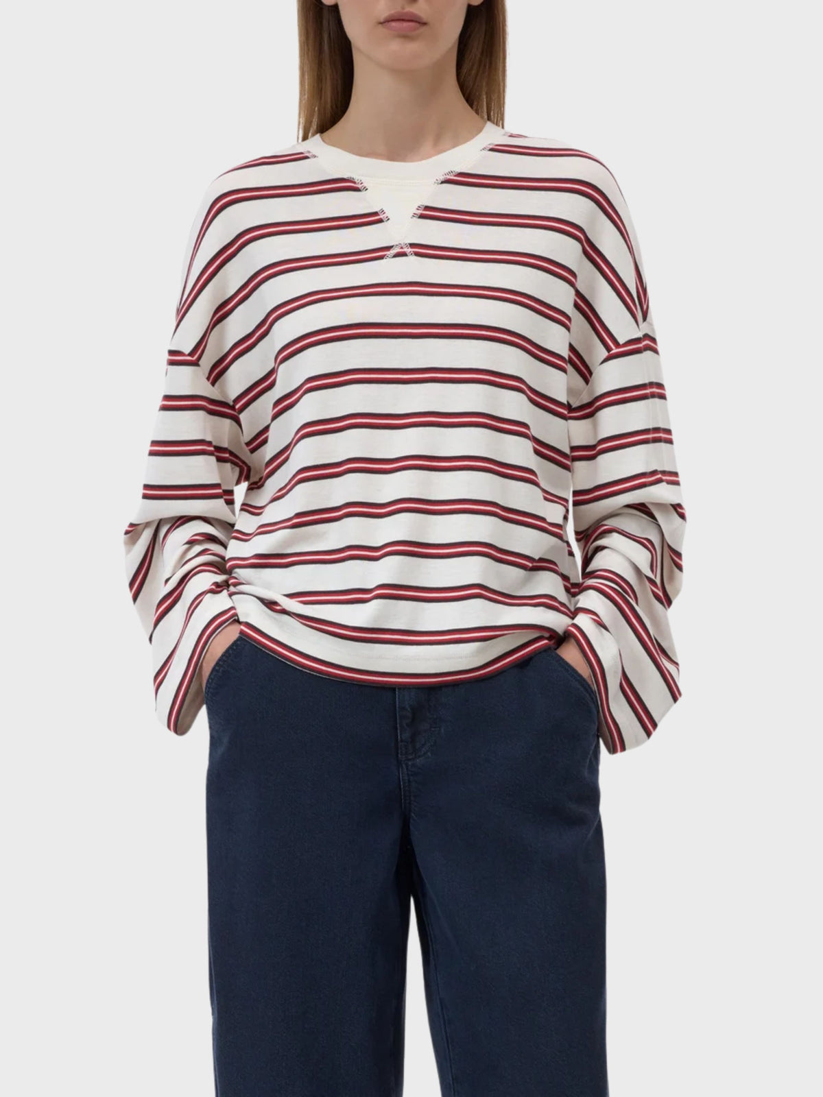 Closed Crewneck Longsleeve Ivory-T-Shirts-West of Woodward Boutique-Vancouver-Canada