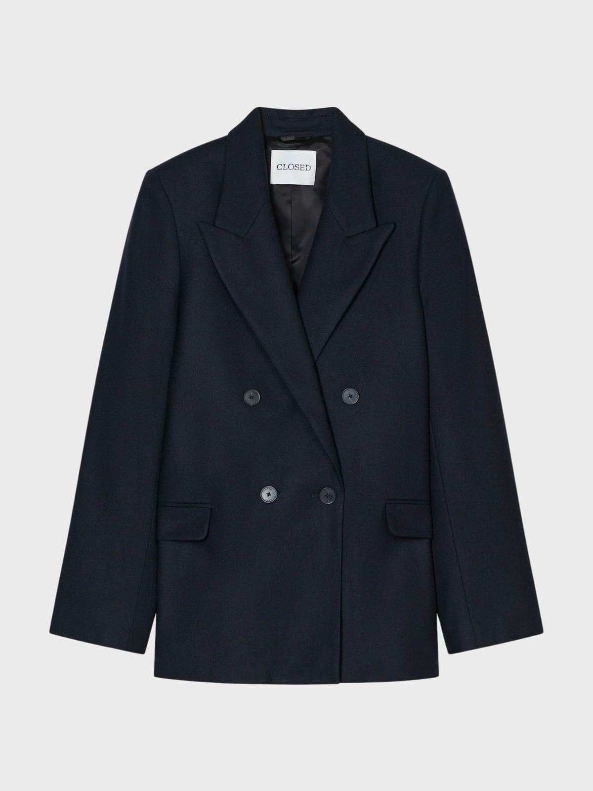 Closed Fitted Double Breasted Blazer Dark Night-Jackets-West of Woodward Boutique-Vancouver-Canada