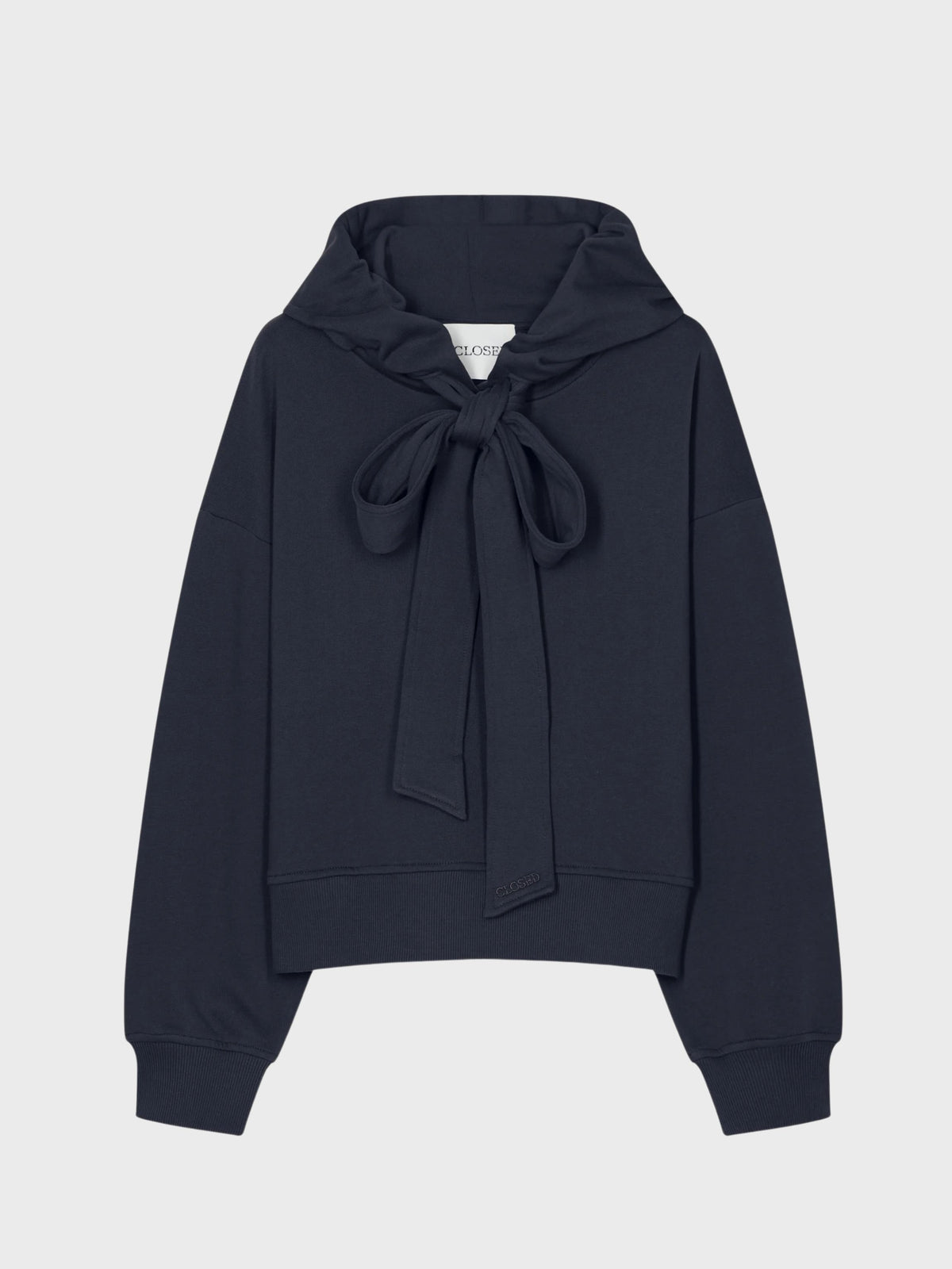Closed Bow Tie Hoodie Dark Night-Sweatshirts-West of Woodward Boutique-Vancouver-Canada