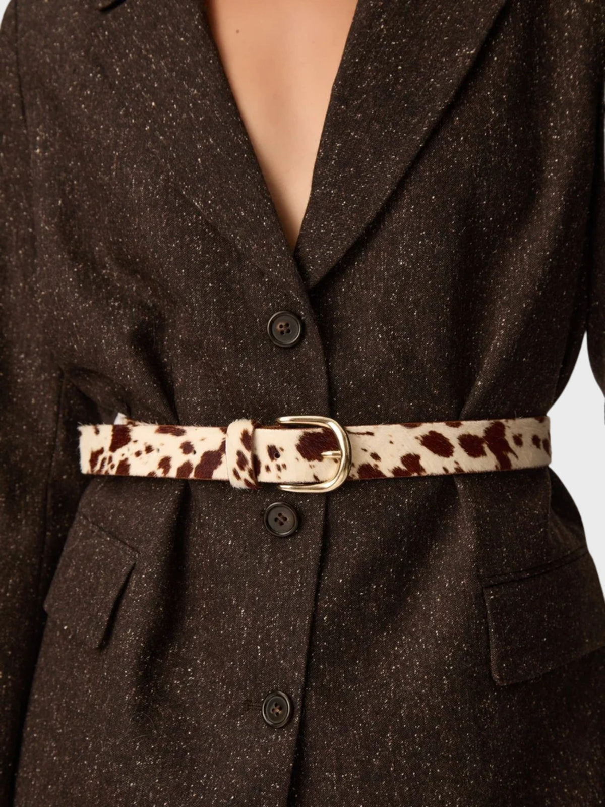 Des Petits Hauts Martino Belt White Cow