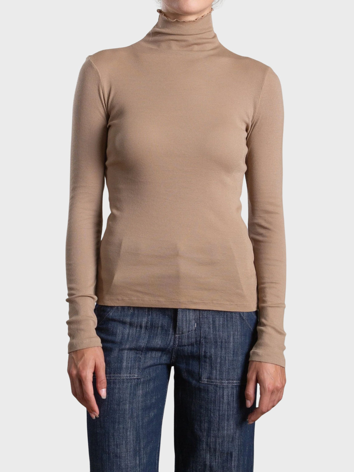 Pharaoh Cleo Turtleneck Lightweight Rib Foundation-T-Shirts-West of Woodward Boutique-Vancouver-Canada
