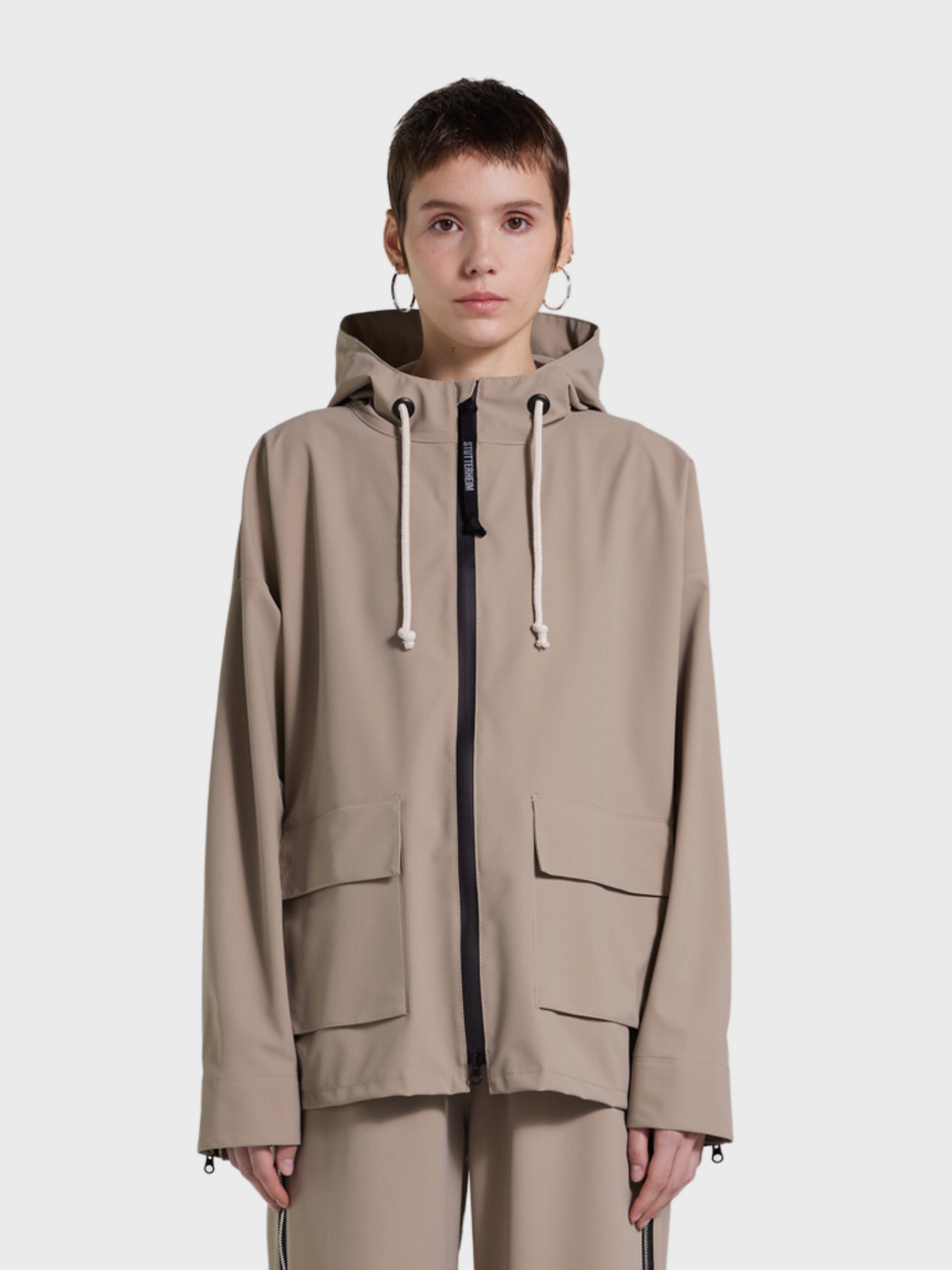 Stutterheim Sandviken Zip Matte Raincoat Potato. Shop Women s Jackets Online or Visit West of Woodward in Yaletown Vancouver