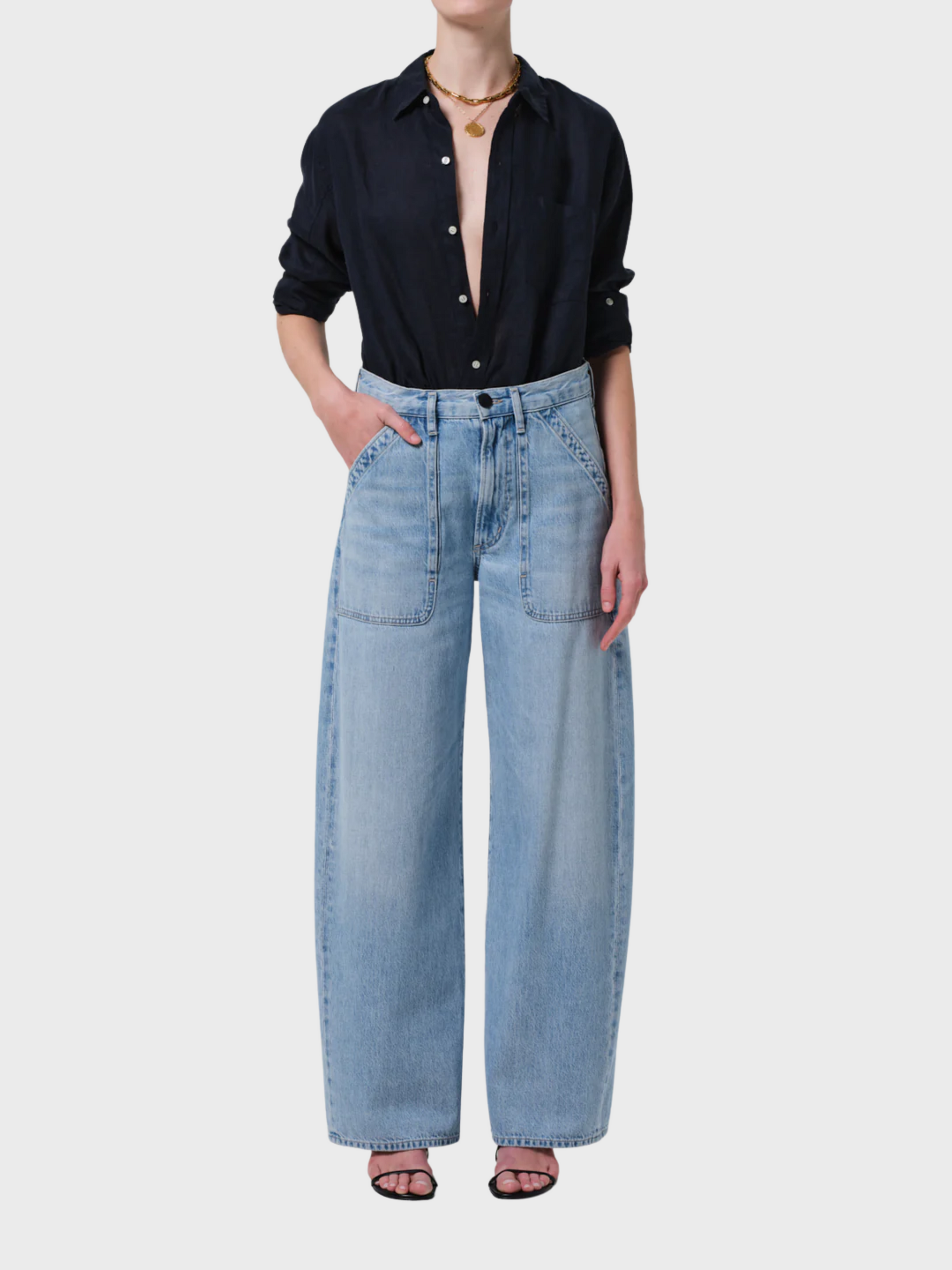 Citizens of Humanity Ayla Baggy Denim Jeans Cloud Nine-Denim-West of Woodward Boutique-Vancouver-Canada