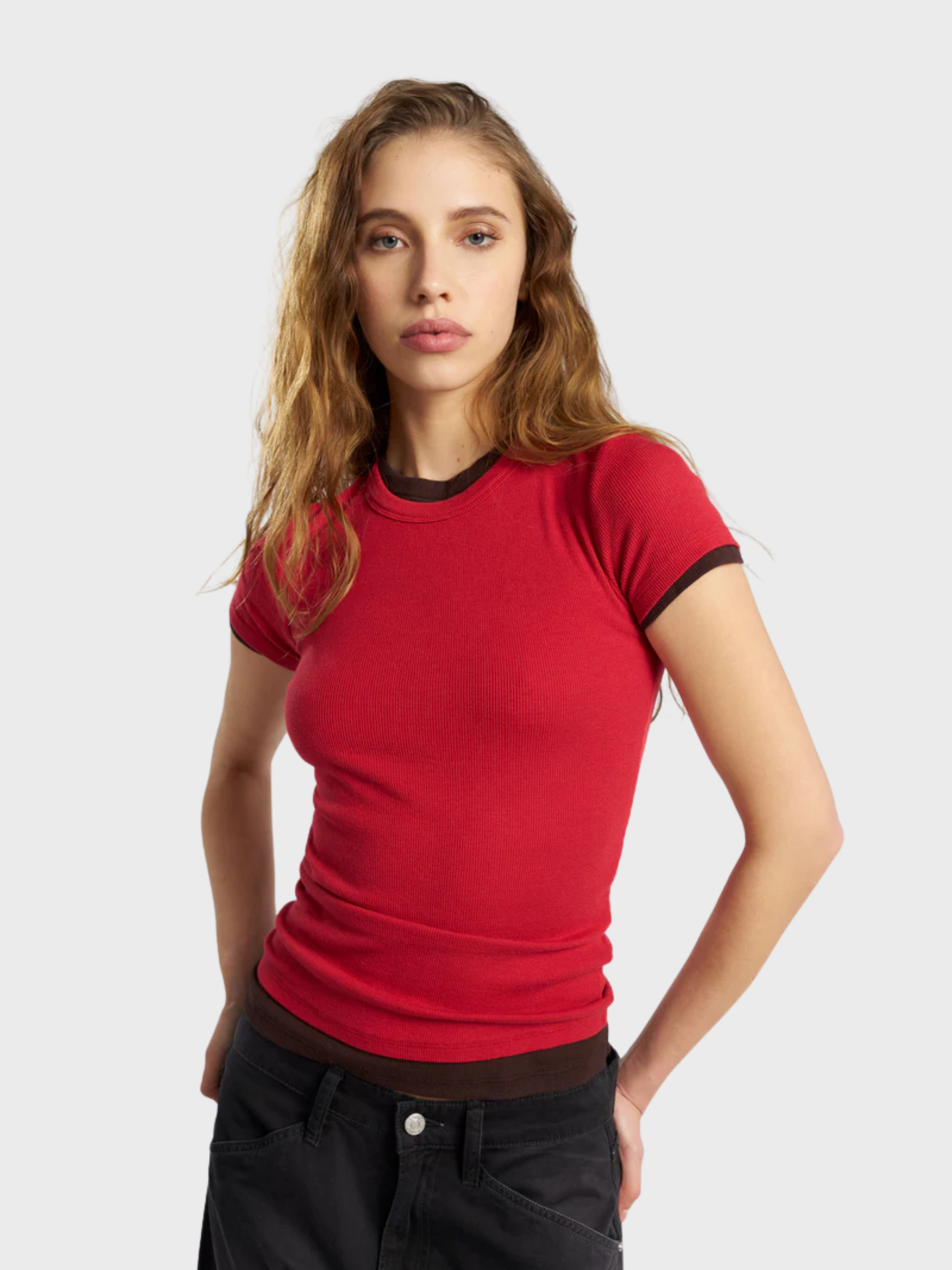 Cotton Citizen Verona Tee Crimson-T-Shirts-West of Woodward Boutique-Vancouver-Canada
