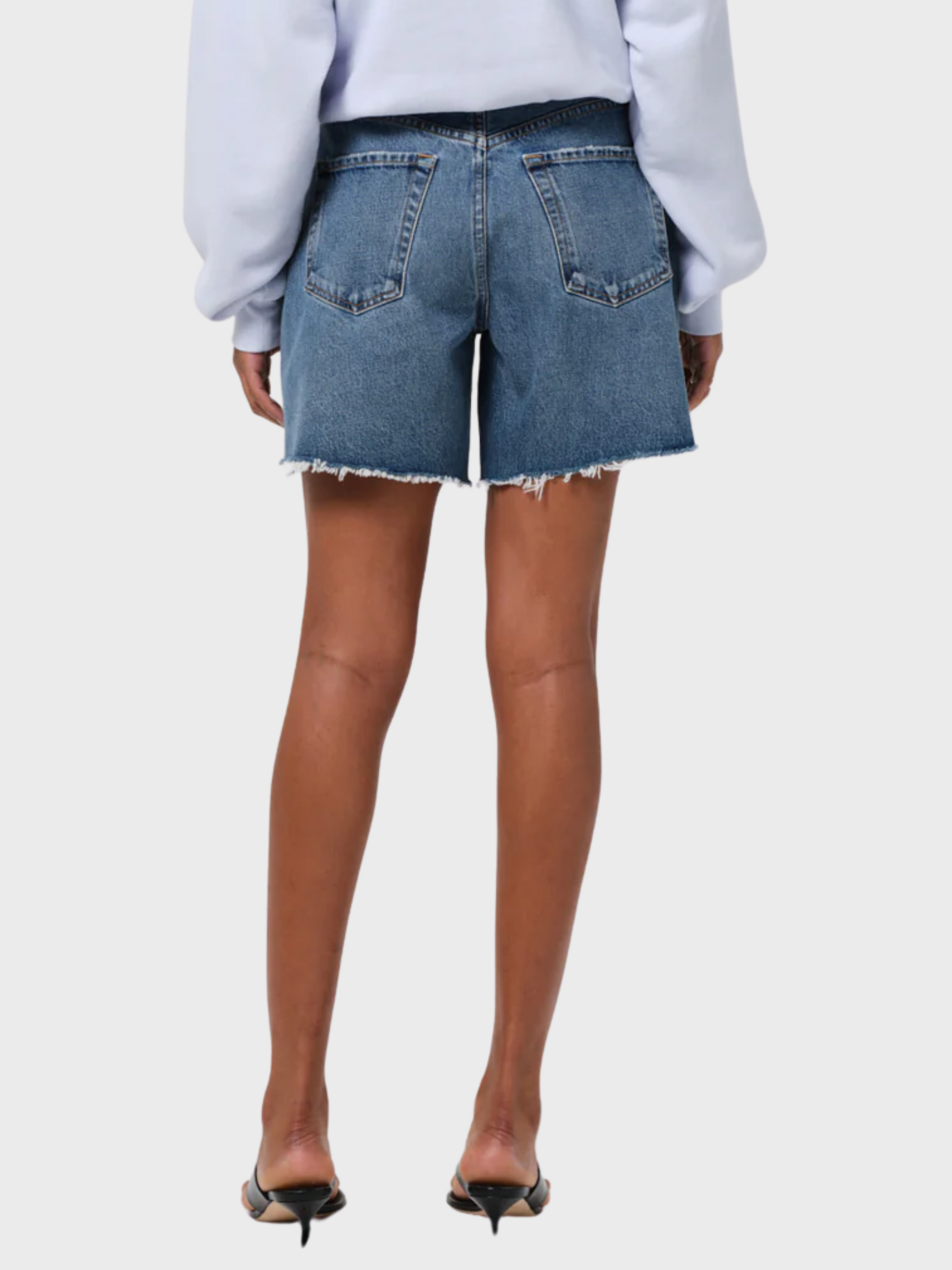 Citizens of Humanity Marlow Long Denim Short Amaretto-Shorts-West of Woodward Boutique-Vancouver-Canada