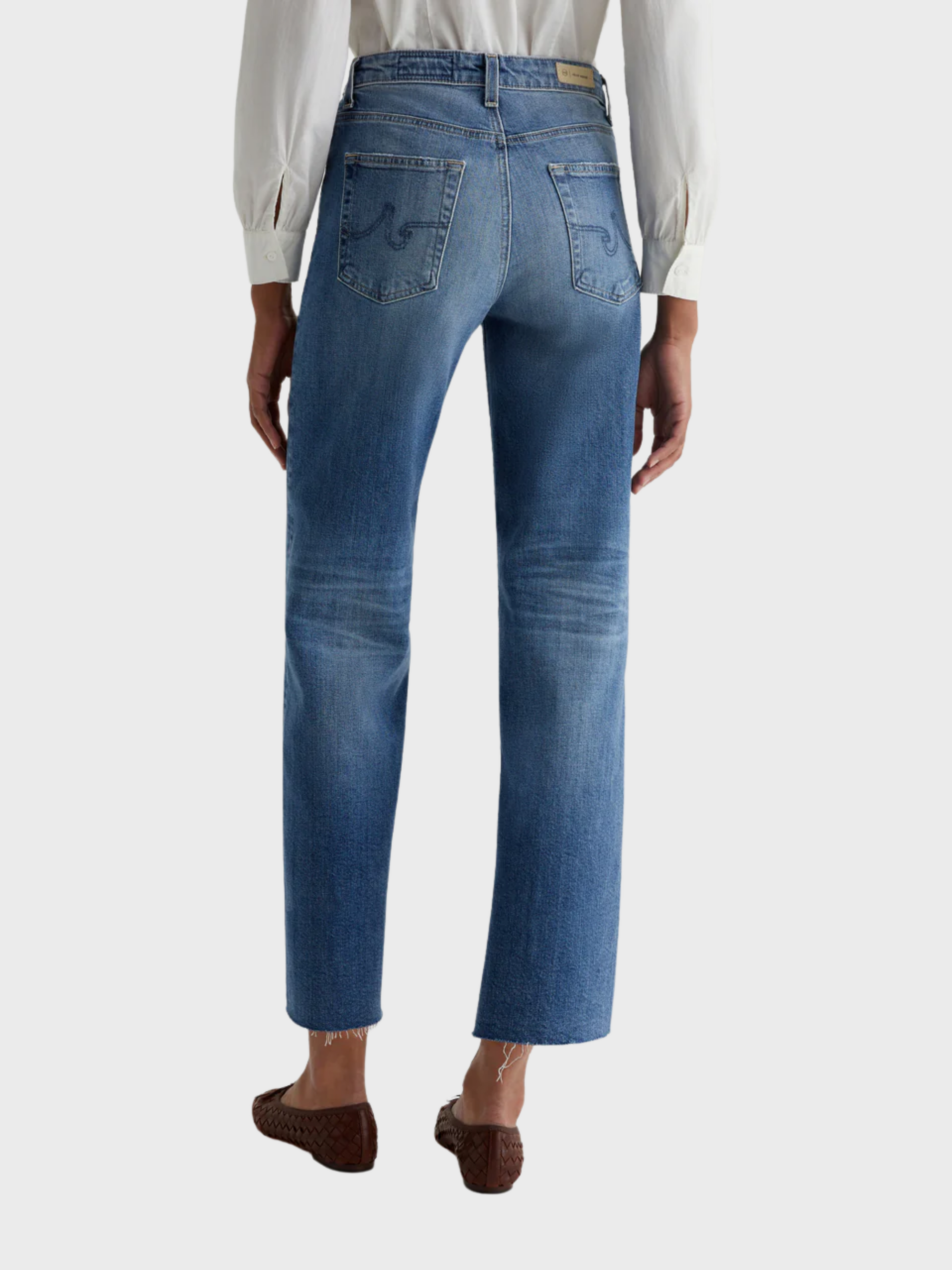 AG Saige Wide Leg Crop Denim Jeans 16 Years Postcard-Denim-West of Woodward Boutique-Vancouver-Canada