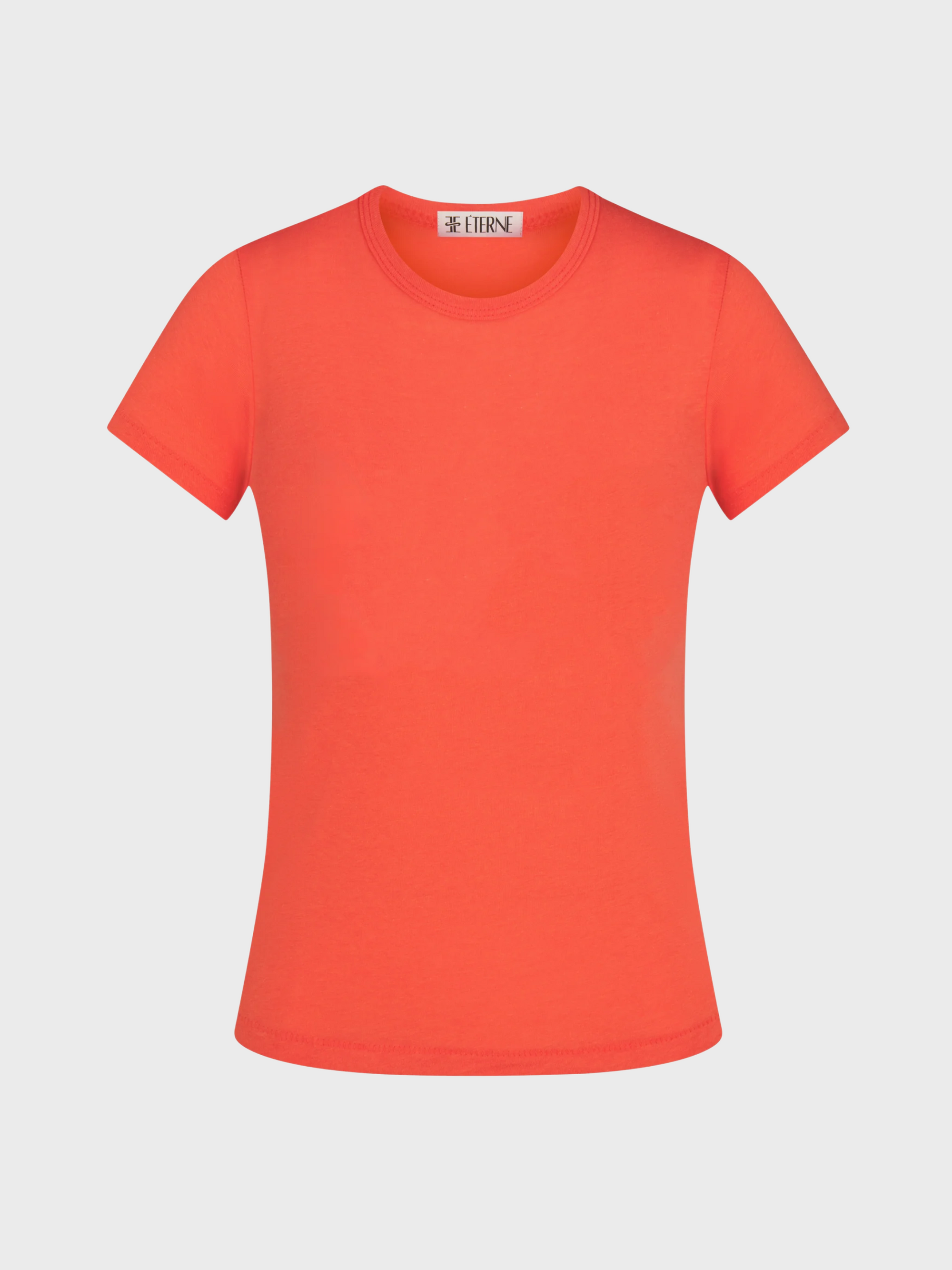Eterne Fitted Crewneck Short Sleeve Tee - Poppy-T-Shirts-West of Woodward Boutique-Vancouver-Canada
