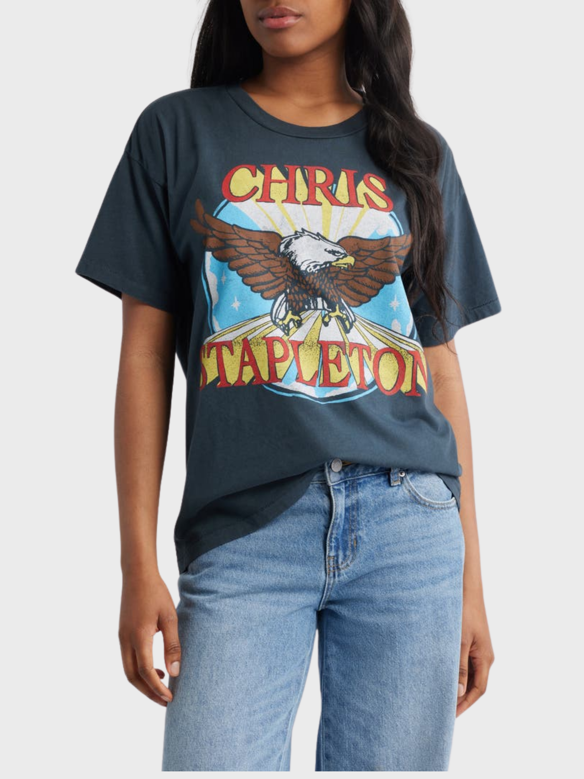 Daydreamer Chris Stapleton Eagle Merch Tee Vintage Black-T-Shirts-West of Woodward Boutique-Vancouver-Canada