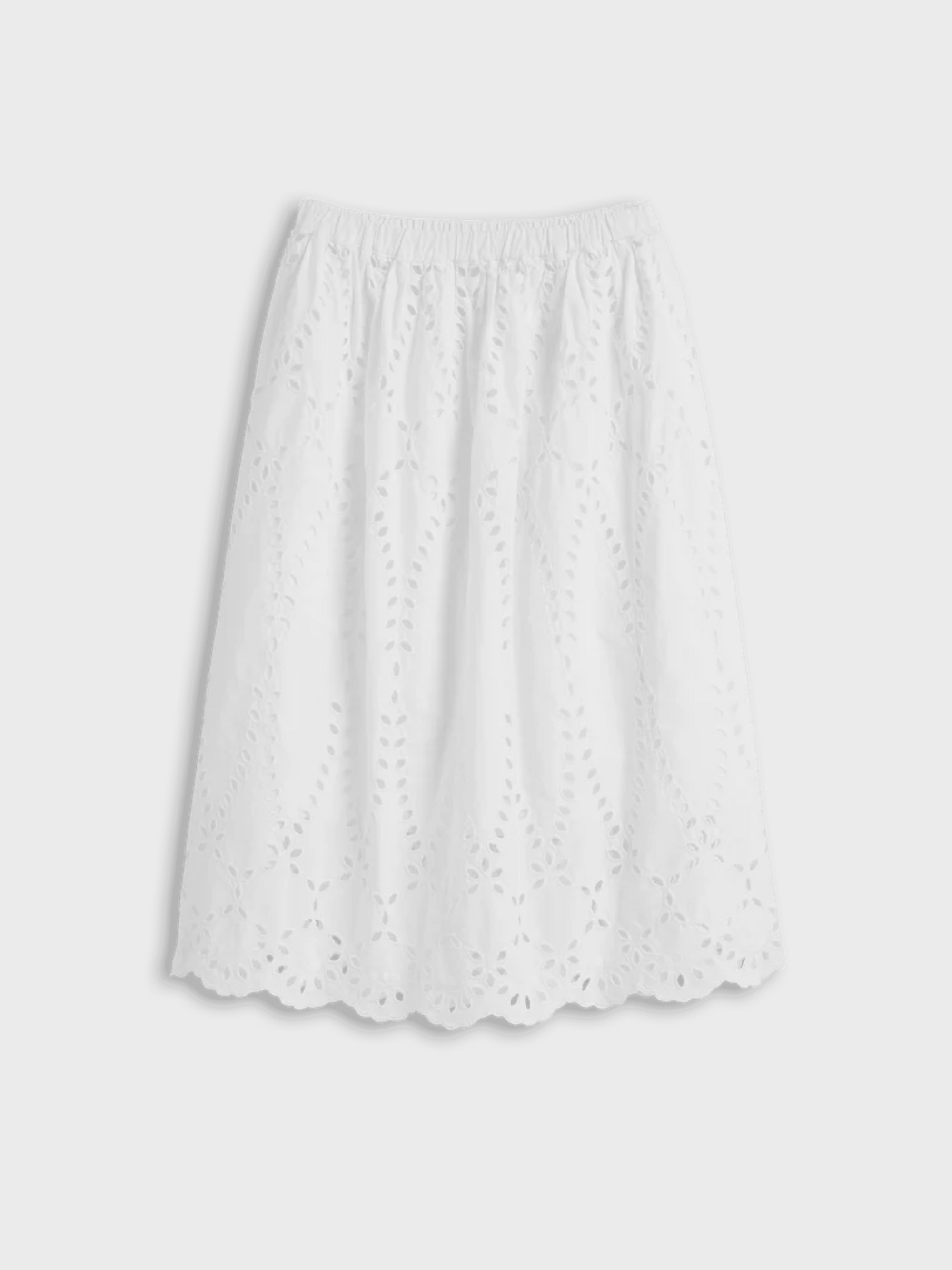 Frank & Eileen Gracie Eyelet Skirt White Eyelet-Dresses-West of Woodward Boutique-Vancouver-Canada