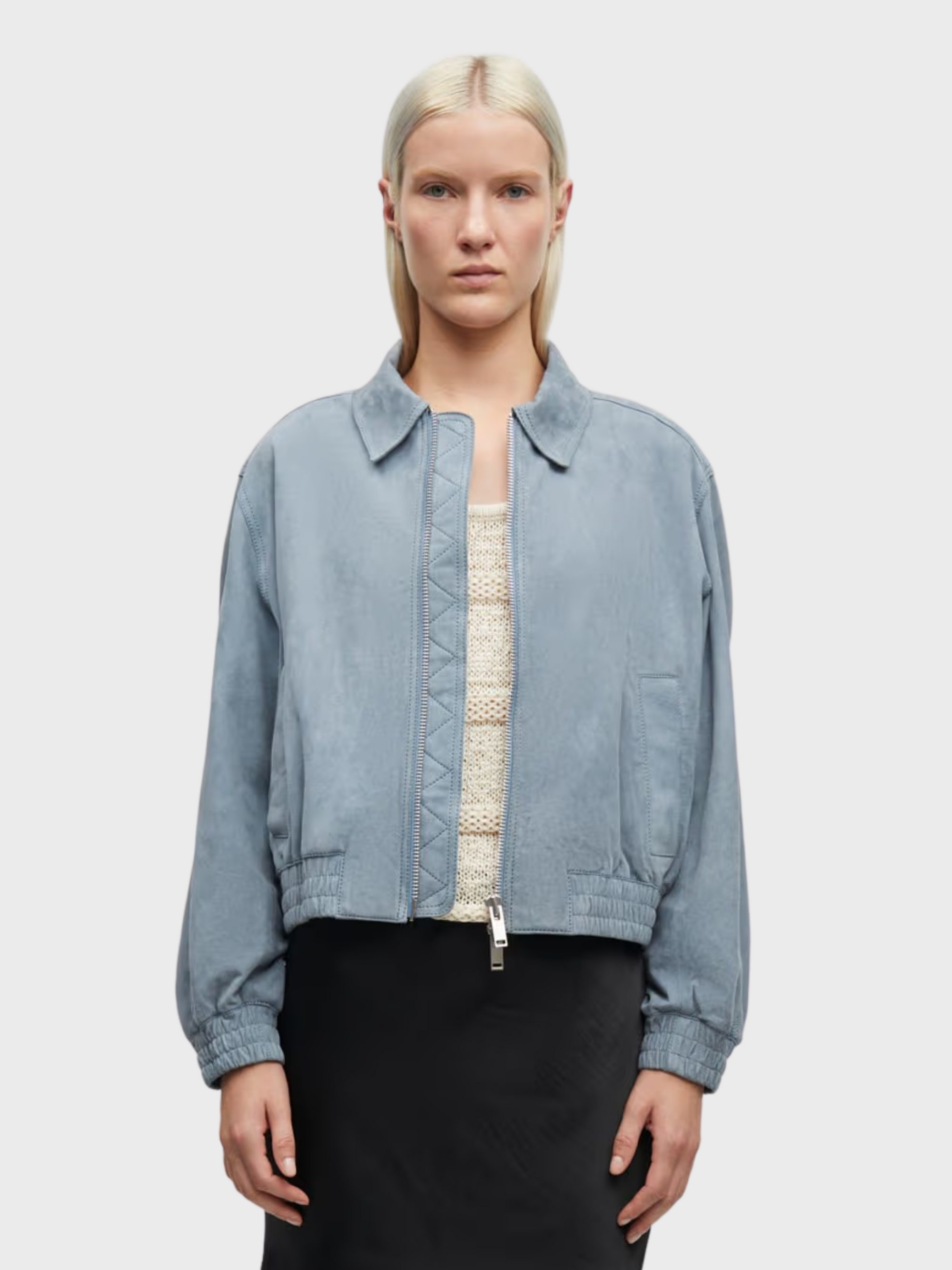 Samsoe Saffy Bomber Jacket Surf Spray-Jackets-West of Woodward Boutique-Vancouver-Canada