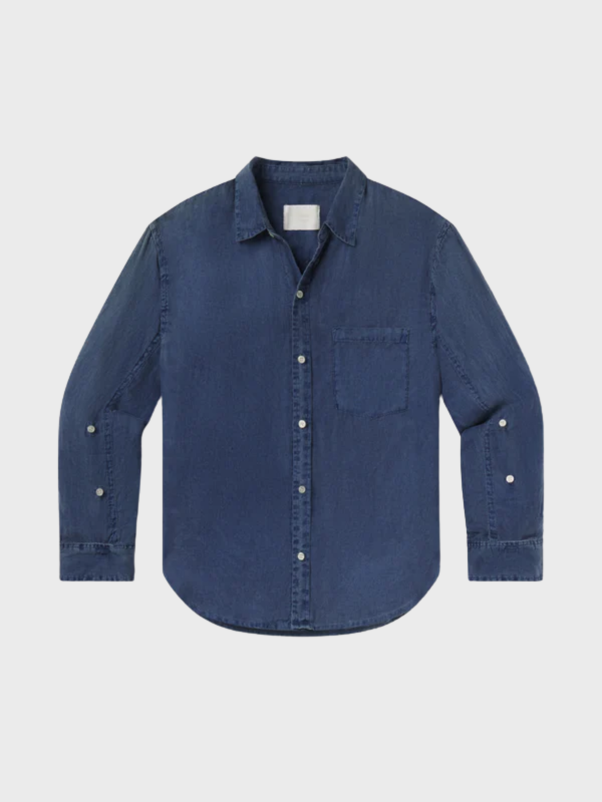 COH Kayla Shrunken Button Up Shirt Dark Indigo Stone-Shirts-West of Woodward Boutique-Vancouver-Canada