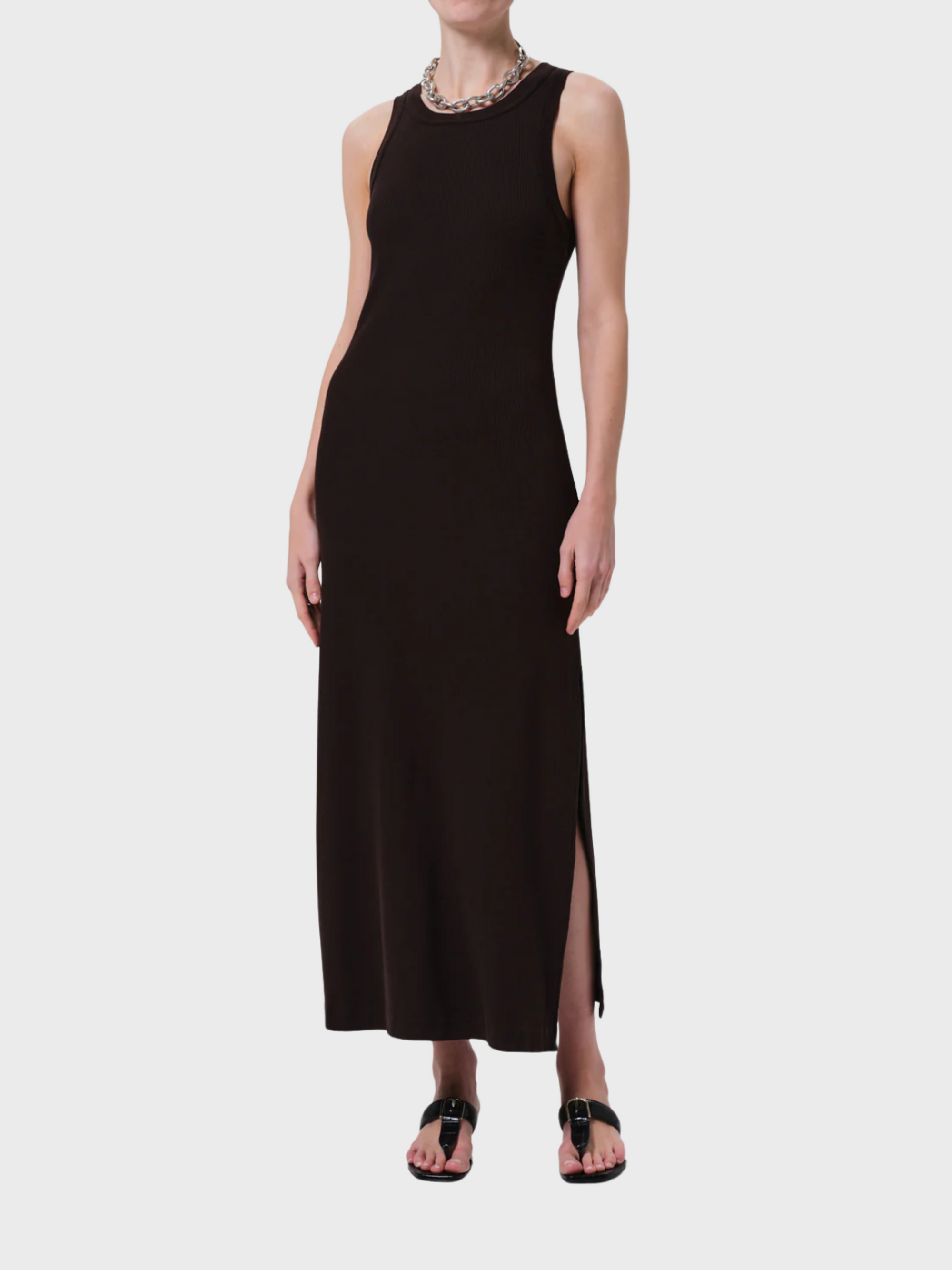 COH Isabel Tank Dress Chocolate-Dresses-West of Woodward Boutique-Vancouver-Canada