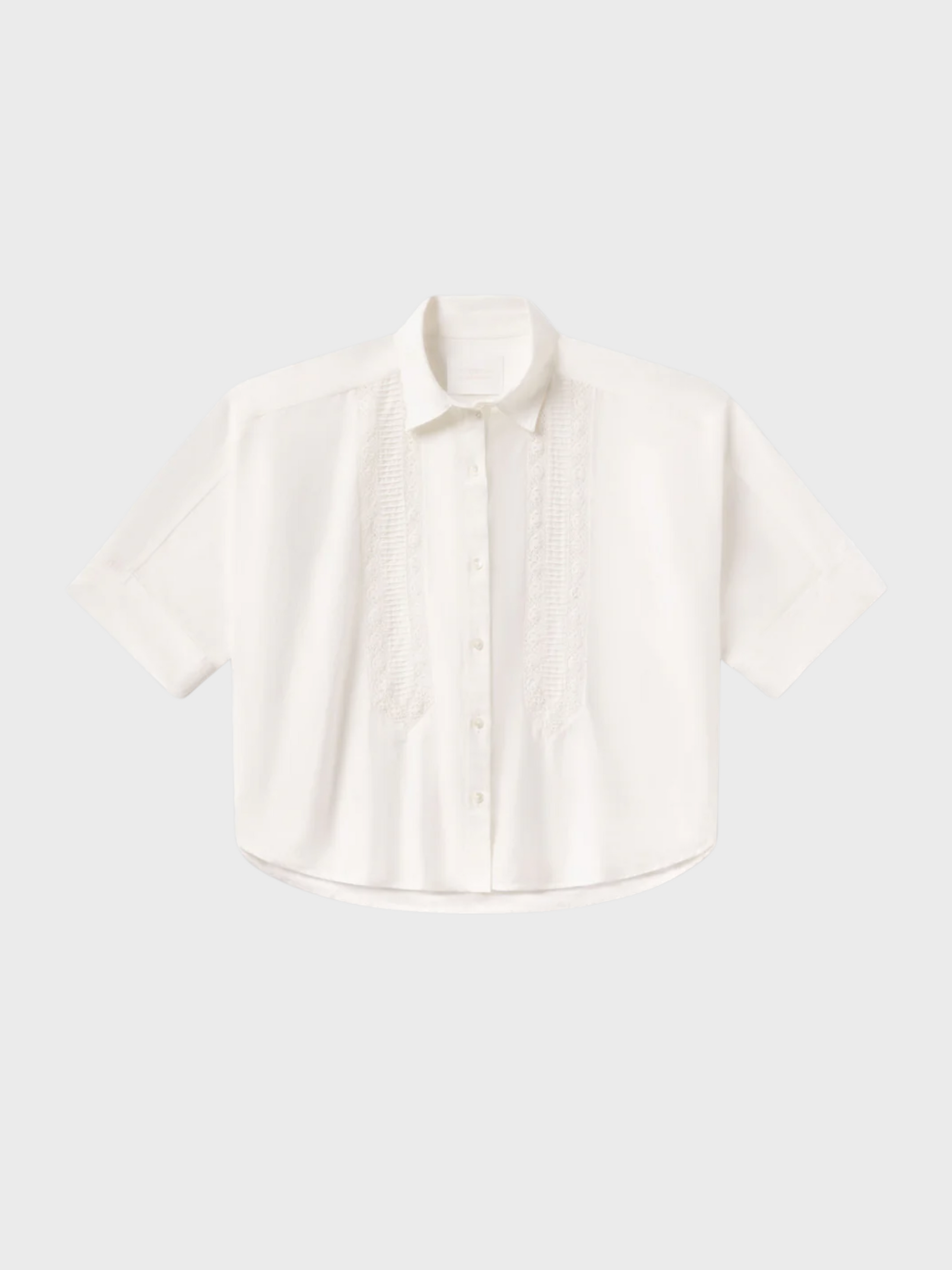 COH Claire Shirt With Lace Inset White-Shirts-West of Woodward Boutique-Vancouver-Canada