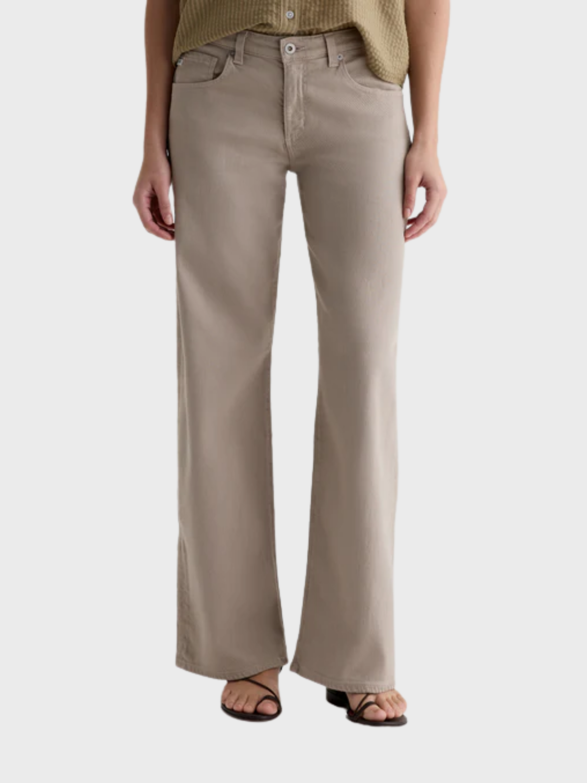 AG Adria Simple Taupe-Pants-West of Woodward Boutique-Vancouver-Canada