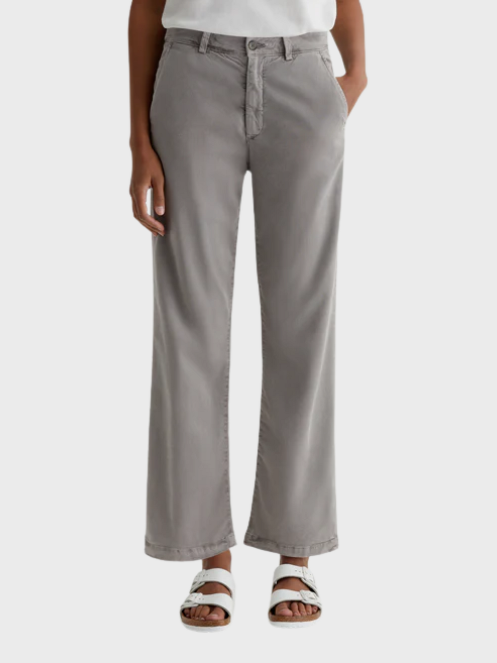 AG Caden Straight Trouser - Sulfur Pebble Grey-Pants-West of Woodward Boutique-Vancouver-Canada