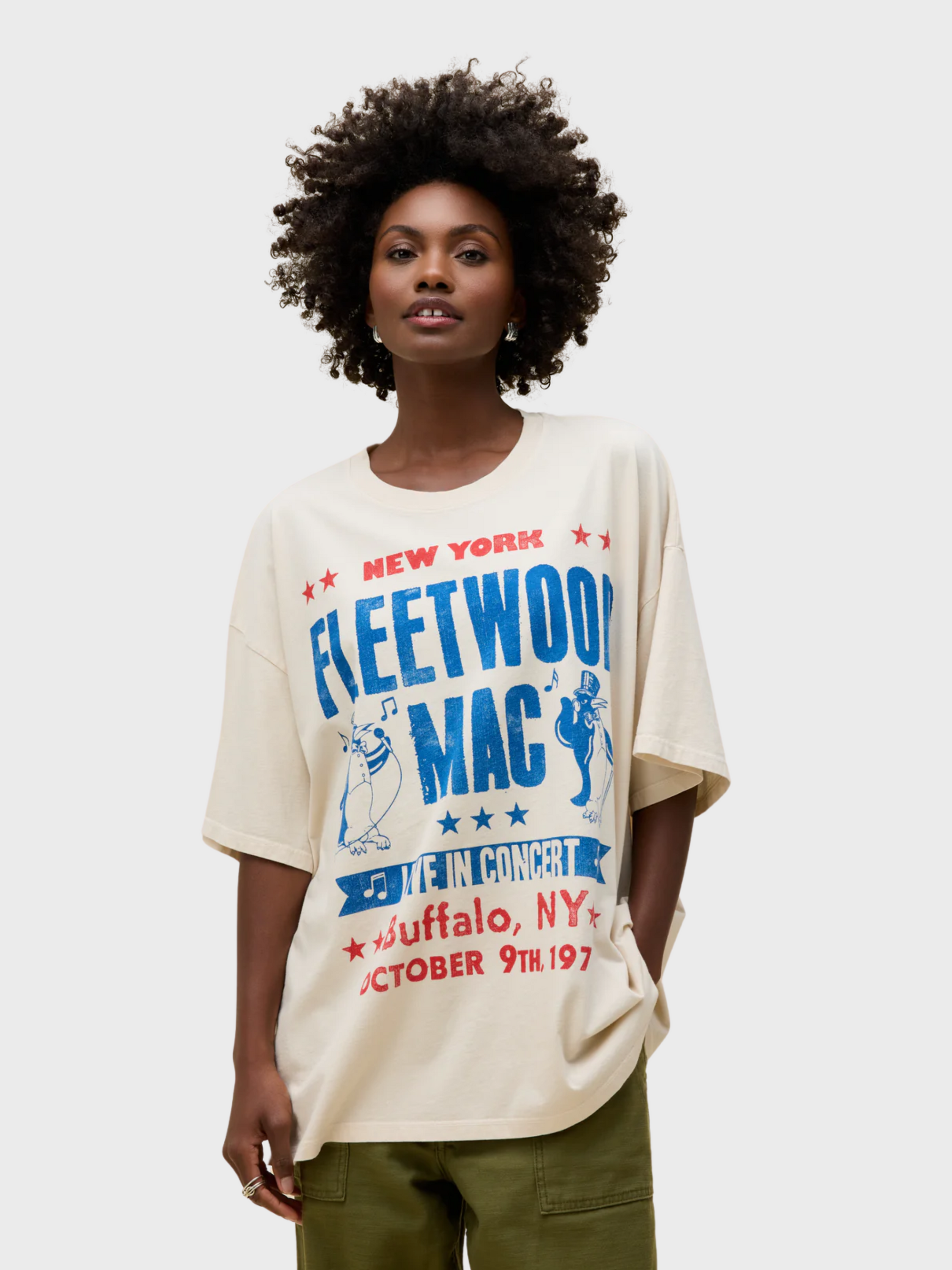 Daydreamer Fleetwood Mac Live in Concert Dirty White-T-Shirts-West of Woodward Boutique-Vancouver-Canada