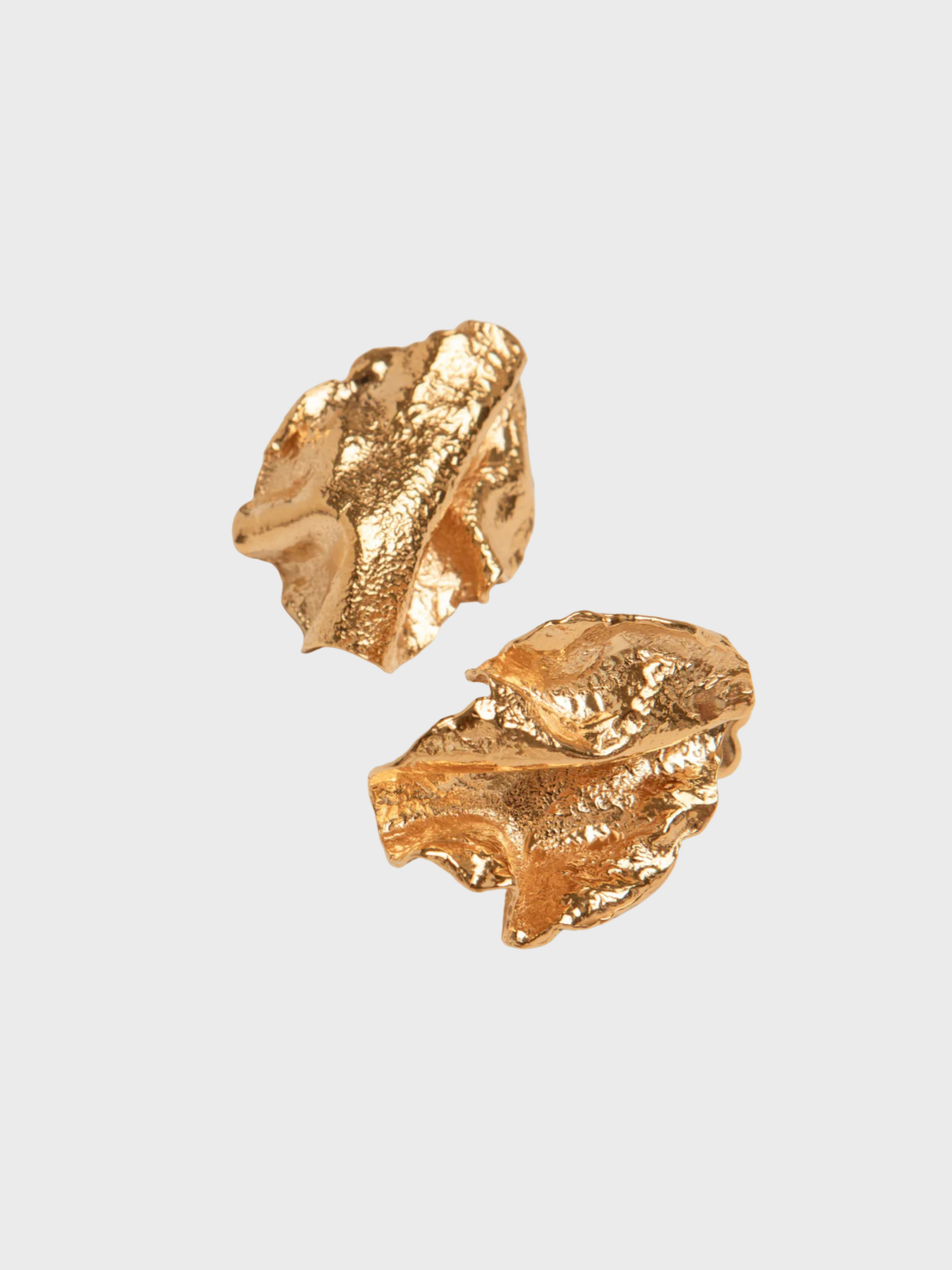 Pamela Card Coming Alive Sculpture Earrings 24K Gold Vermeil-Accessories-West of Woodward Boutique-Vancouver-Canada