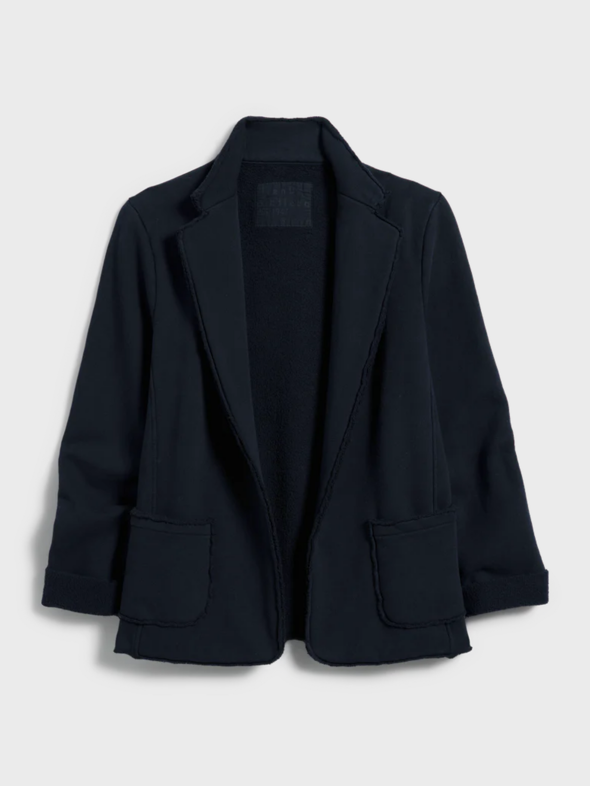 Frank & Eileen Dublin Knit Blazer British Royal Navy-Jackets-West of Woodward Boutique-Vancouver-Canada